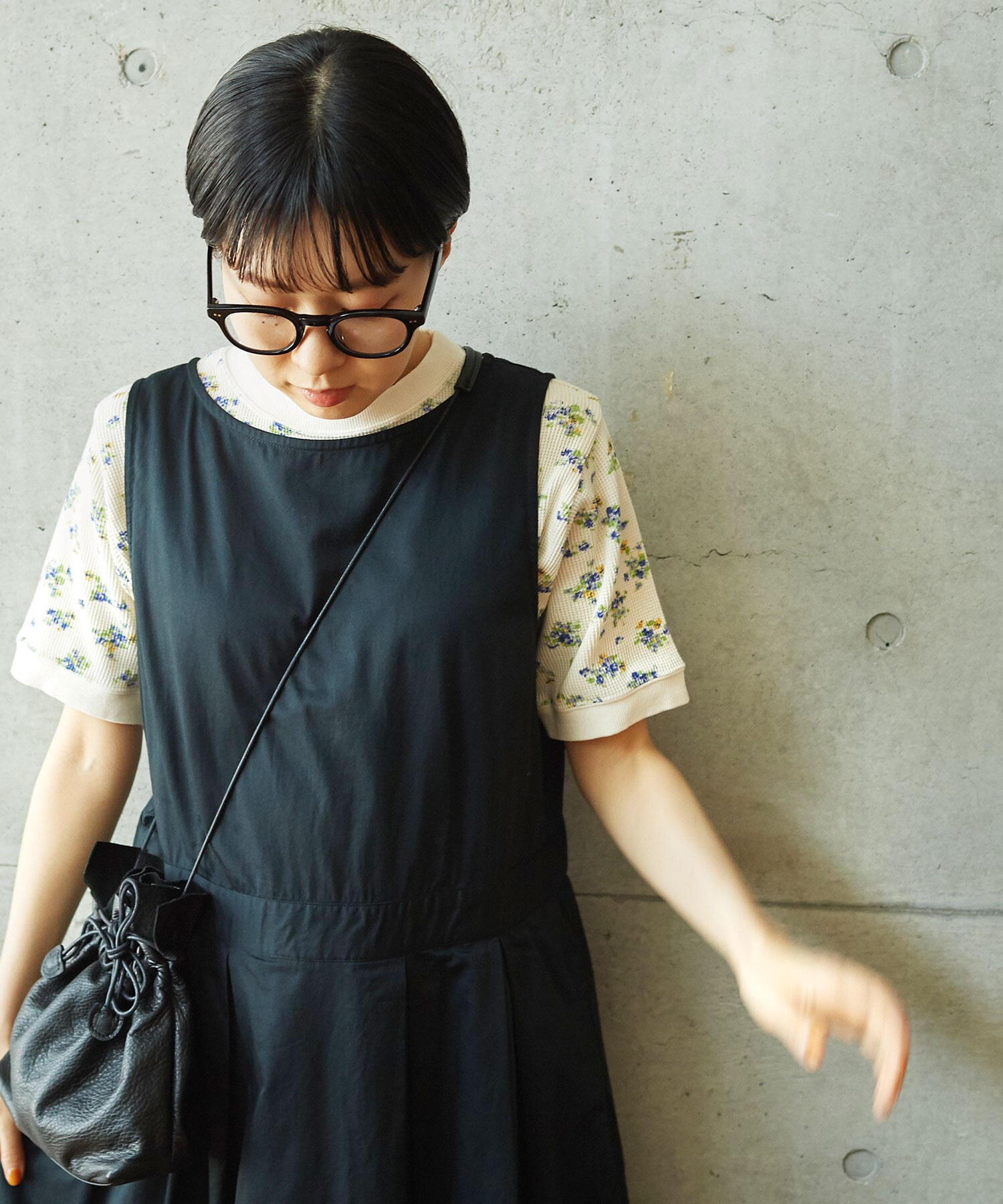 AMBIDEX Store 〇コーマワッフル 小花柄半袖Tシャツ(F アカ): PAR ICI