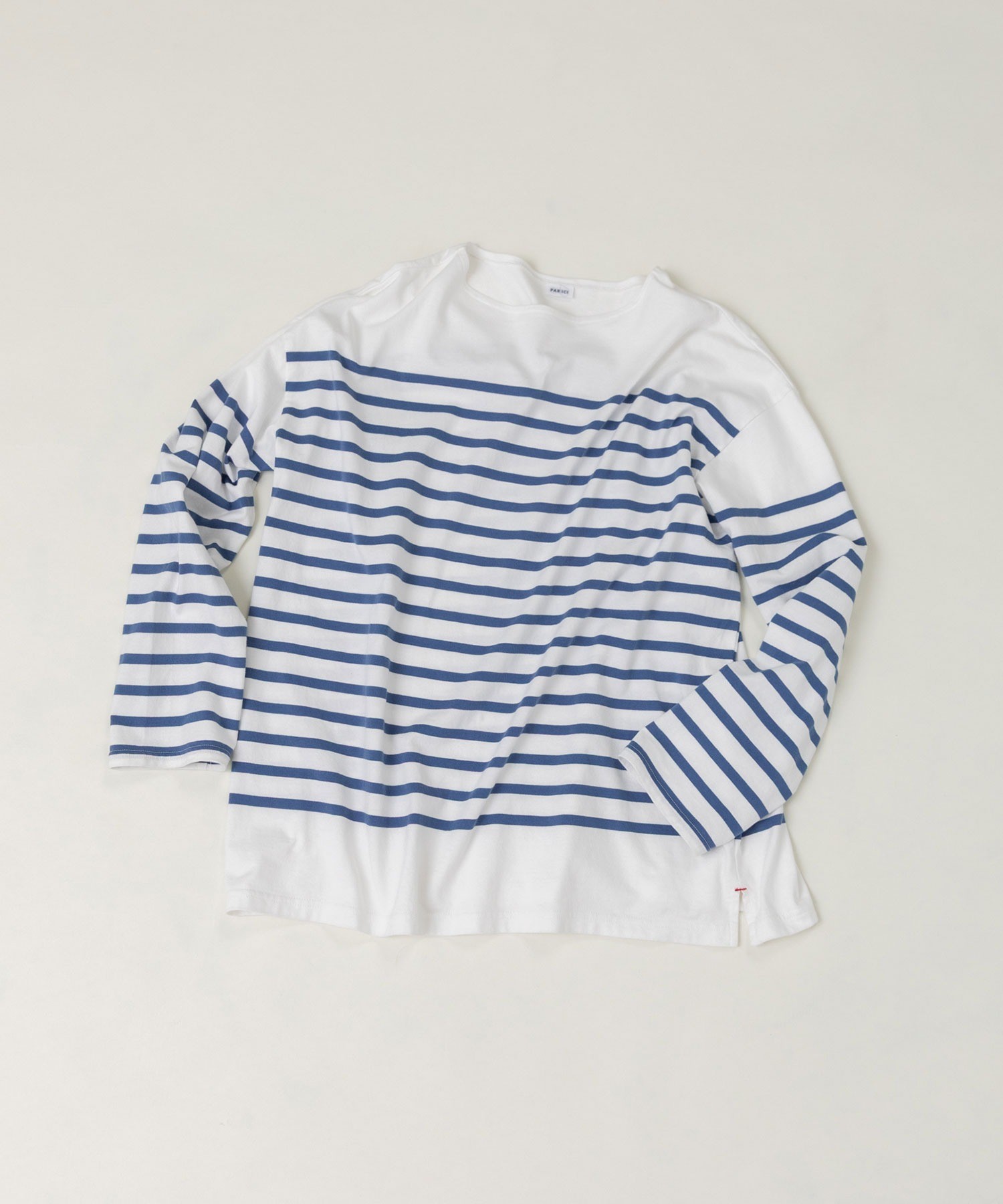 AMBIDEX Store △○パネルボーダー ボートネックプルオーバー(F アオ