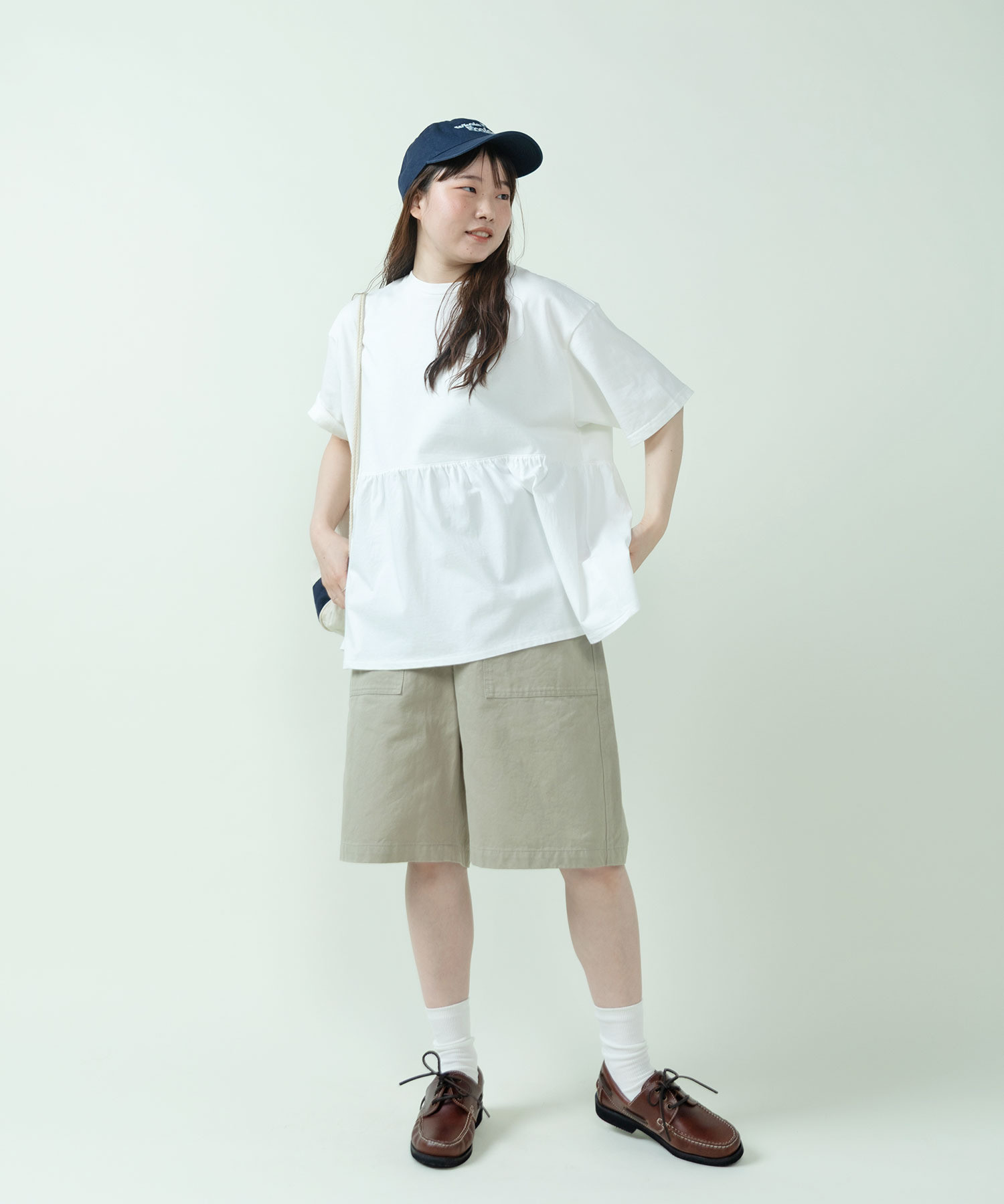 AMBIDEX Store ○デラヴェジャージー 裾フリルTシャツ(F シロ): PAR ICI