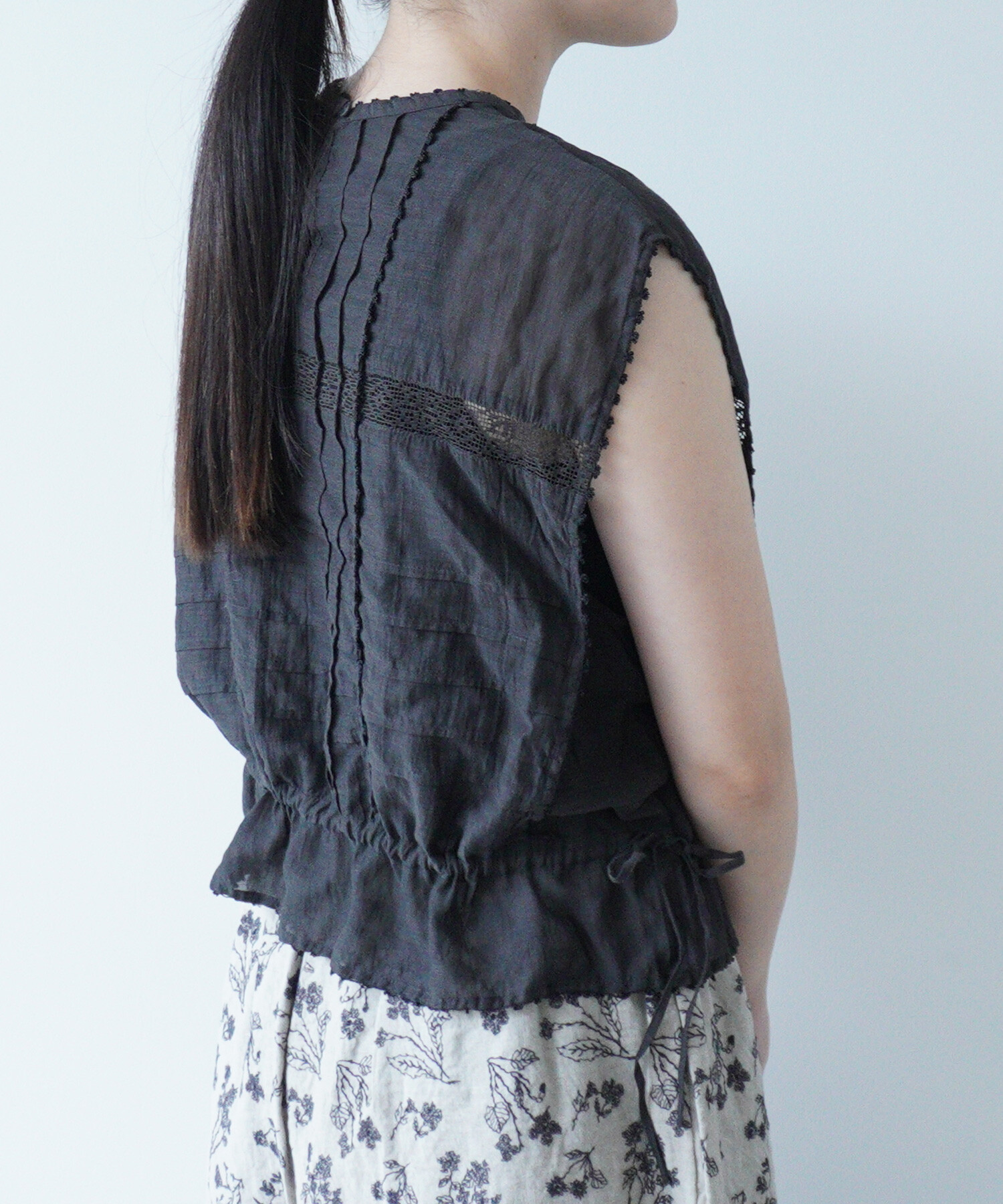 AMBIDEX Store △〇lace pin tuck フレンチスリーブブラウス(F
