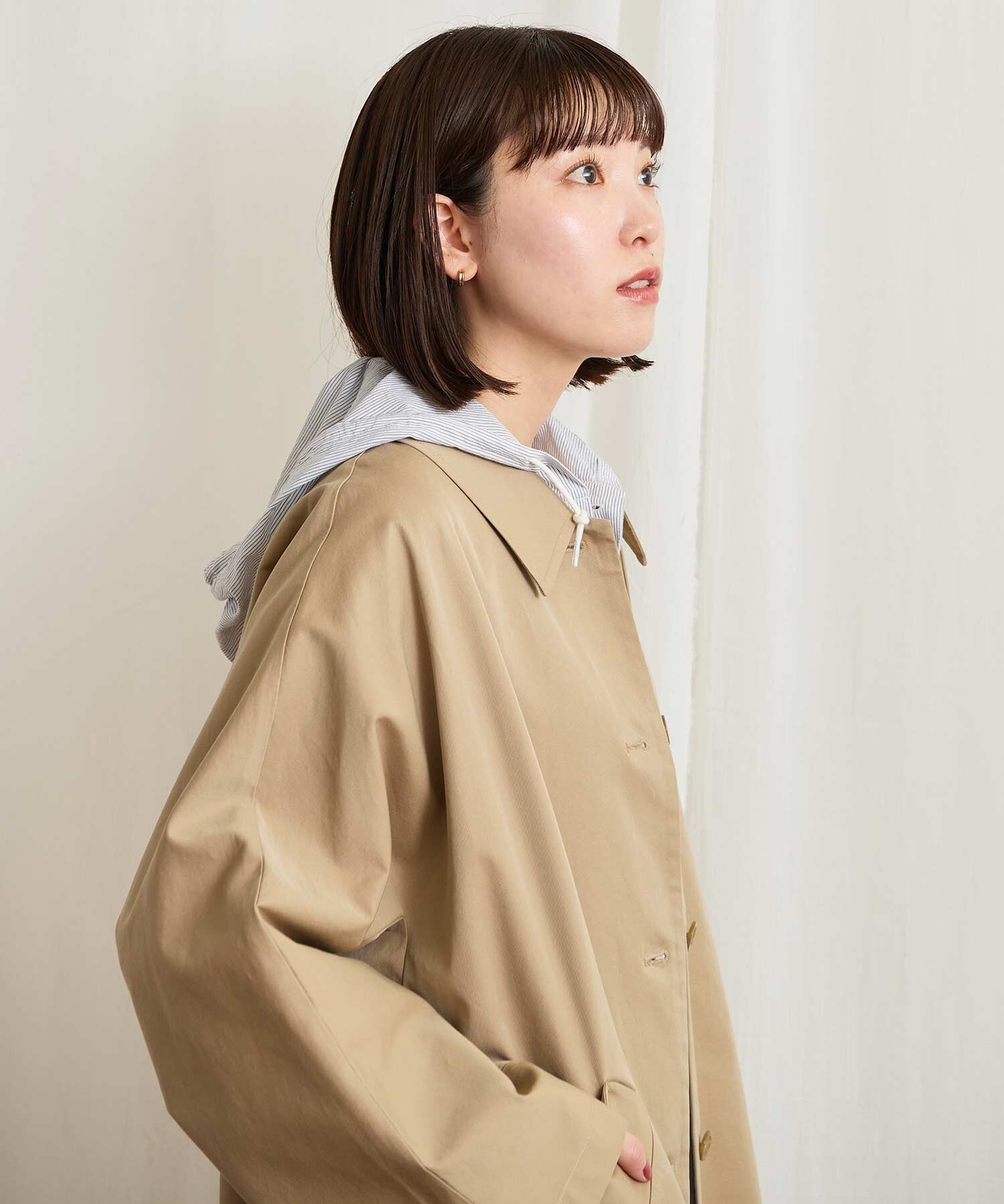 AMBIDEX Store Gabardine Phebe coat (F ベージュ): l'atelier du savon