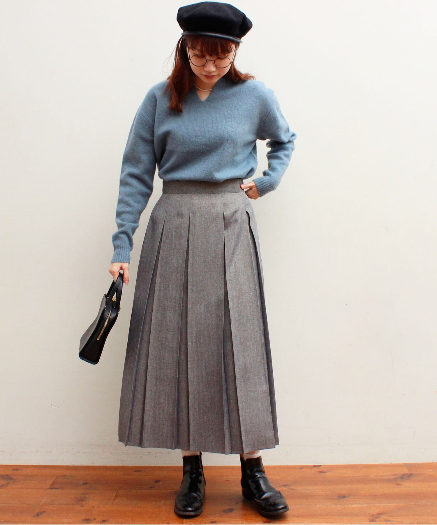 fig london wool mood long skirt - ロングスカート