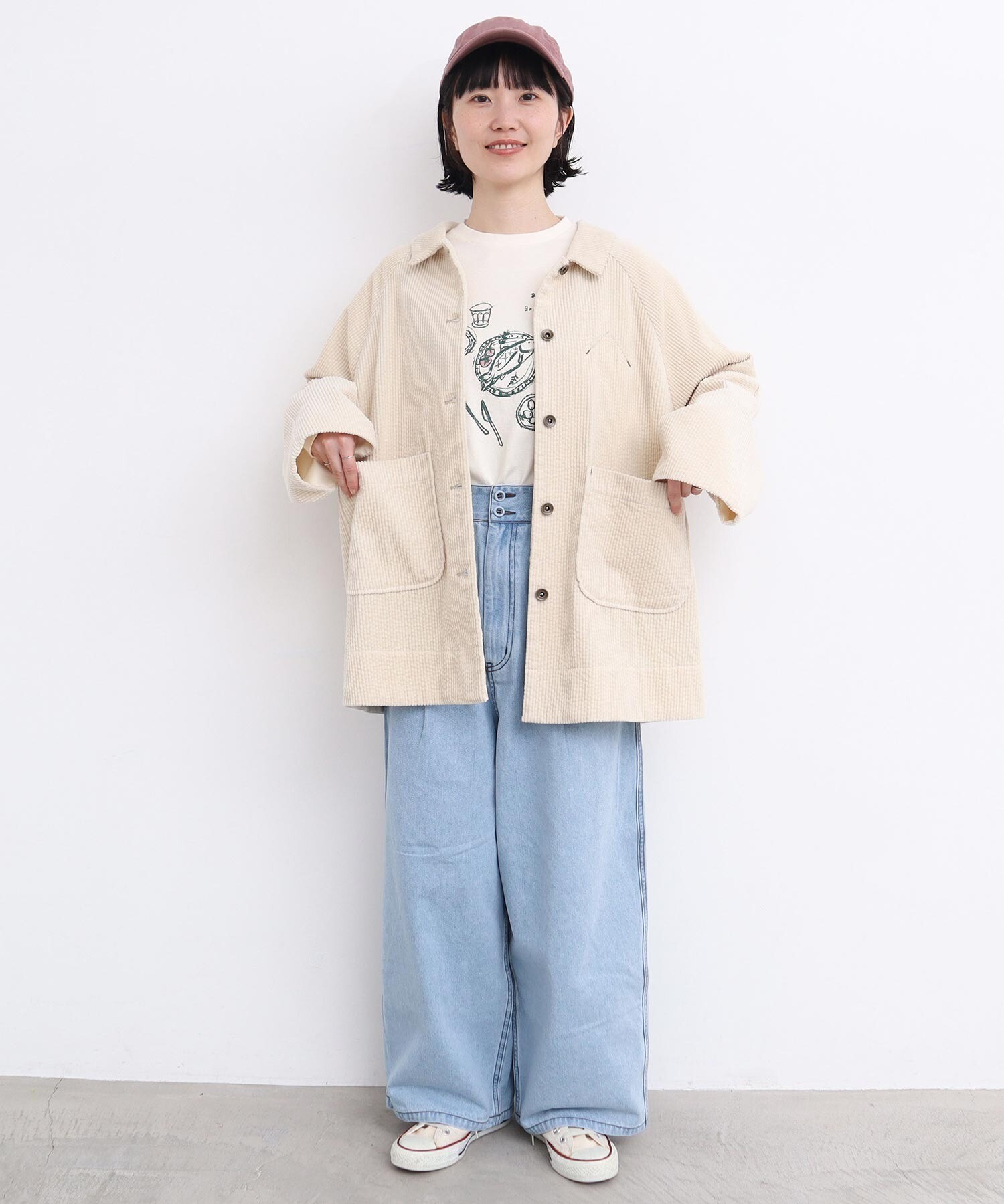 AMBIDEX Store 〇6Wコーデュロイ 隠れハウスポケットブルゾン(F