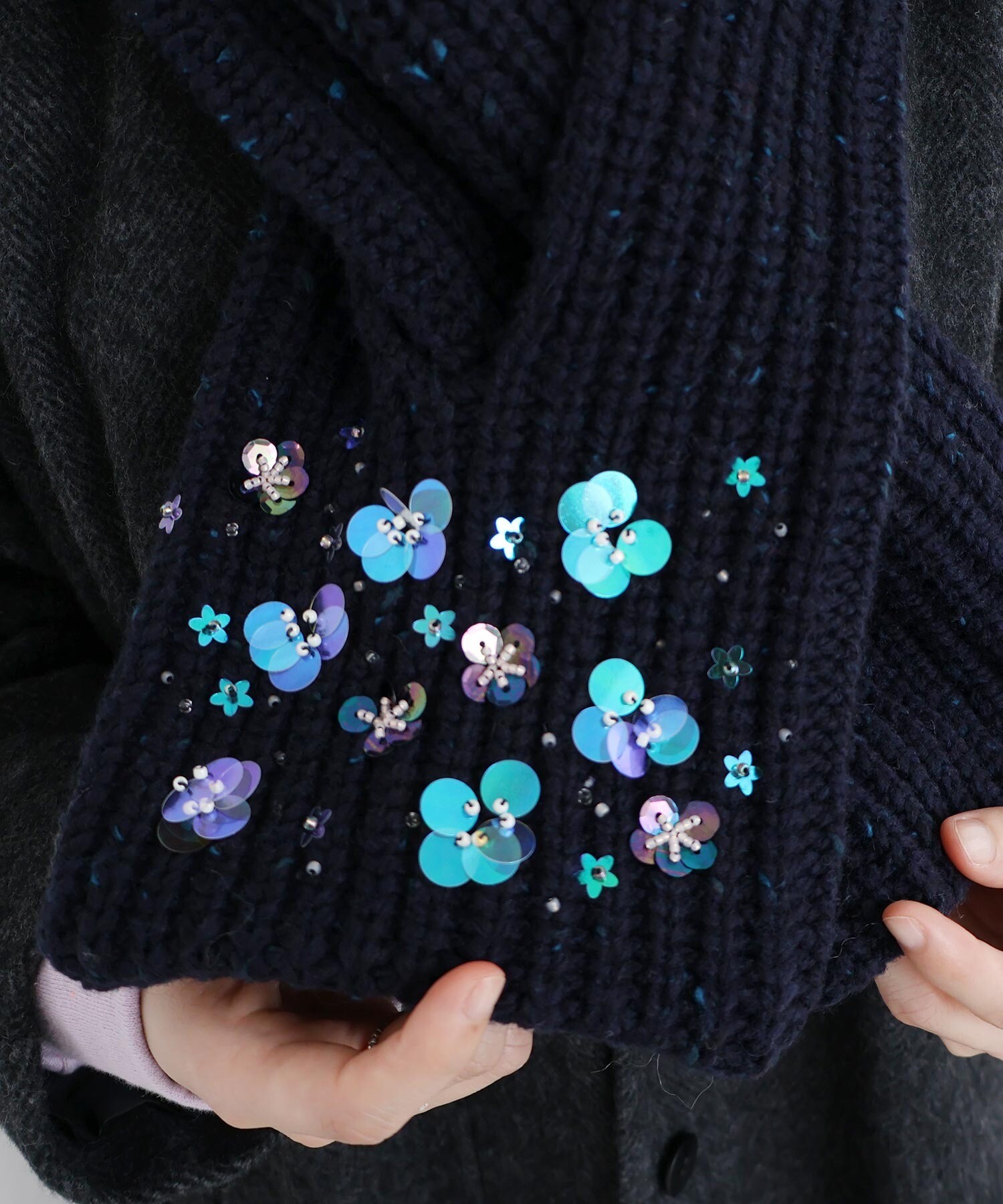 AMBIDEX Store 【予約販売】〇ビーズ刺繍 宝石みたいなティペット(F