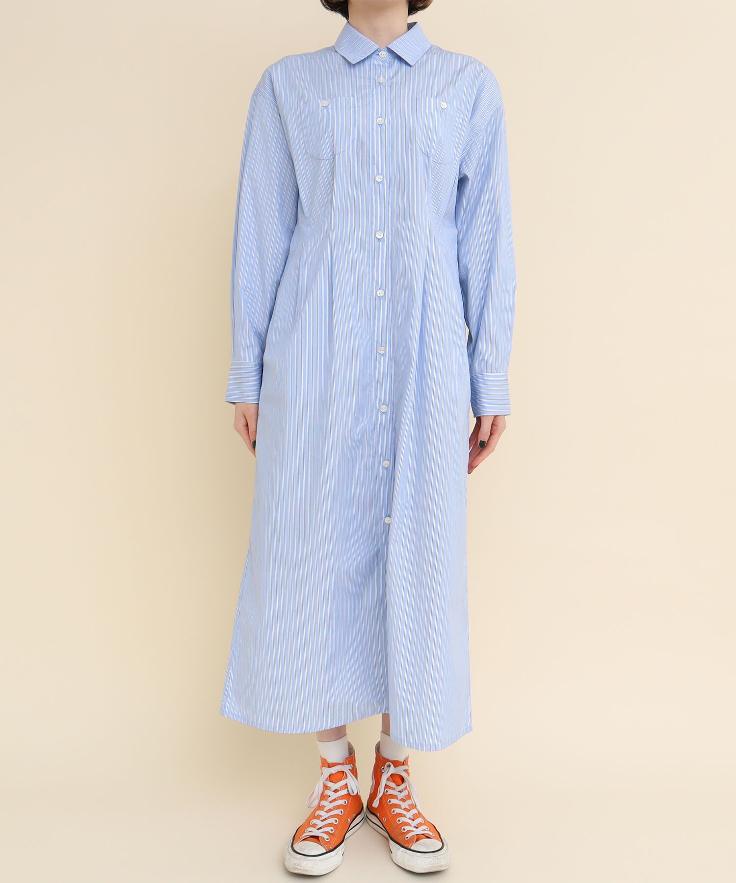 生まれのブランドで Apron Tuck Front 【新品】A&S Dress シルク ...