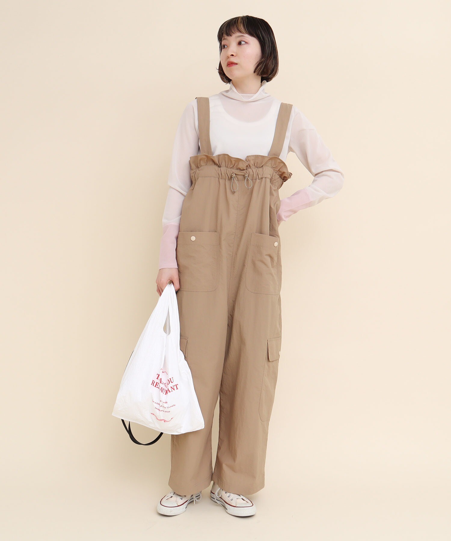 AMBIDEX Store ○○NYLON pocket overall(F ベージュ): l'atelier du savon