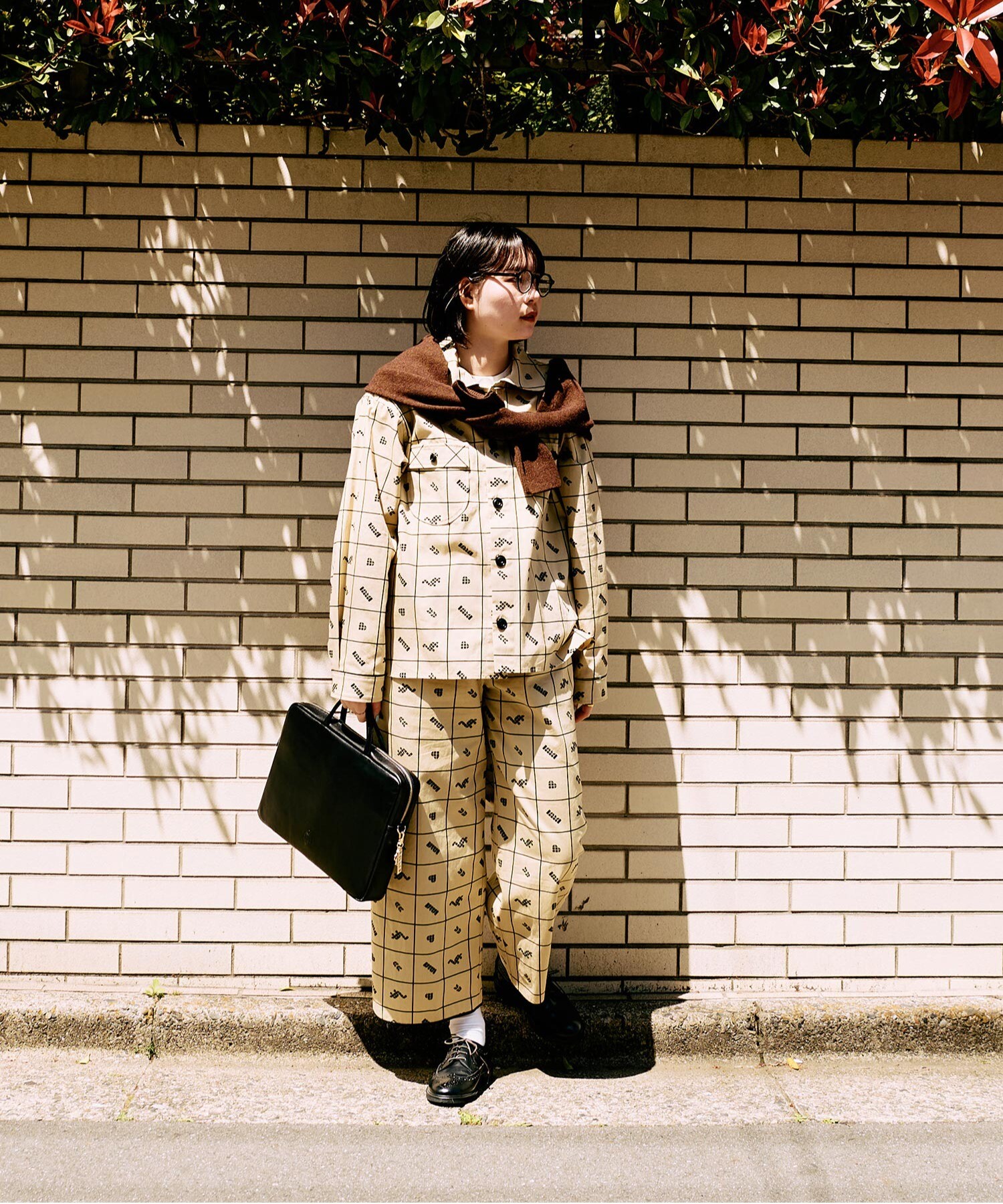 AMBIDEX Store 【予約販売】〇BROCK TILE CHECK パンツ (F