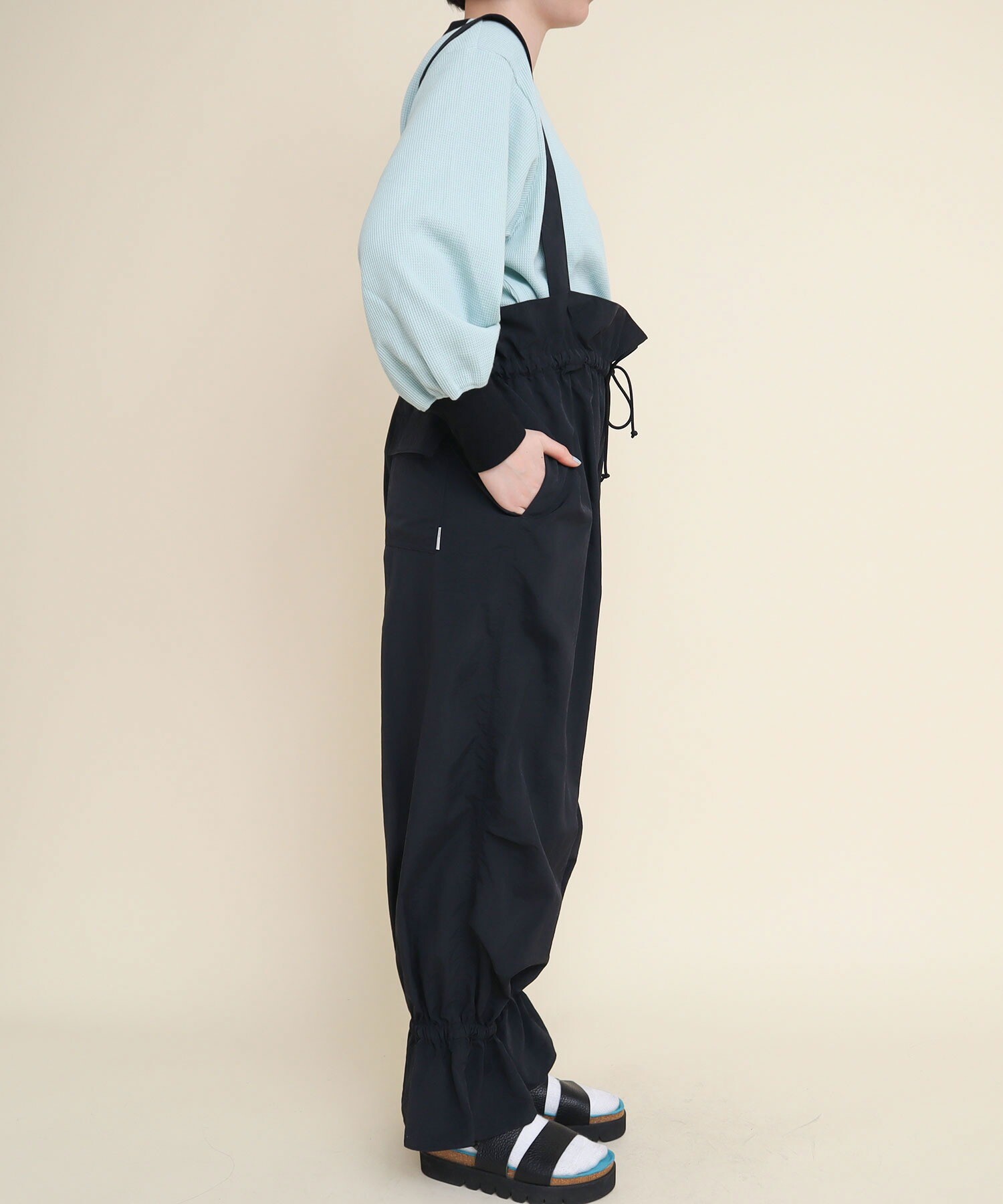 AMBIDEX Store 【予約販売】○NYLON TAFFETA gather frill snow pants 