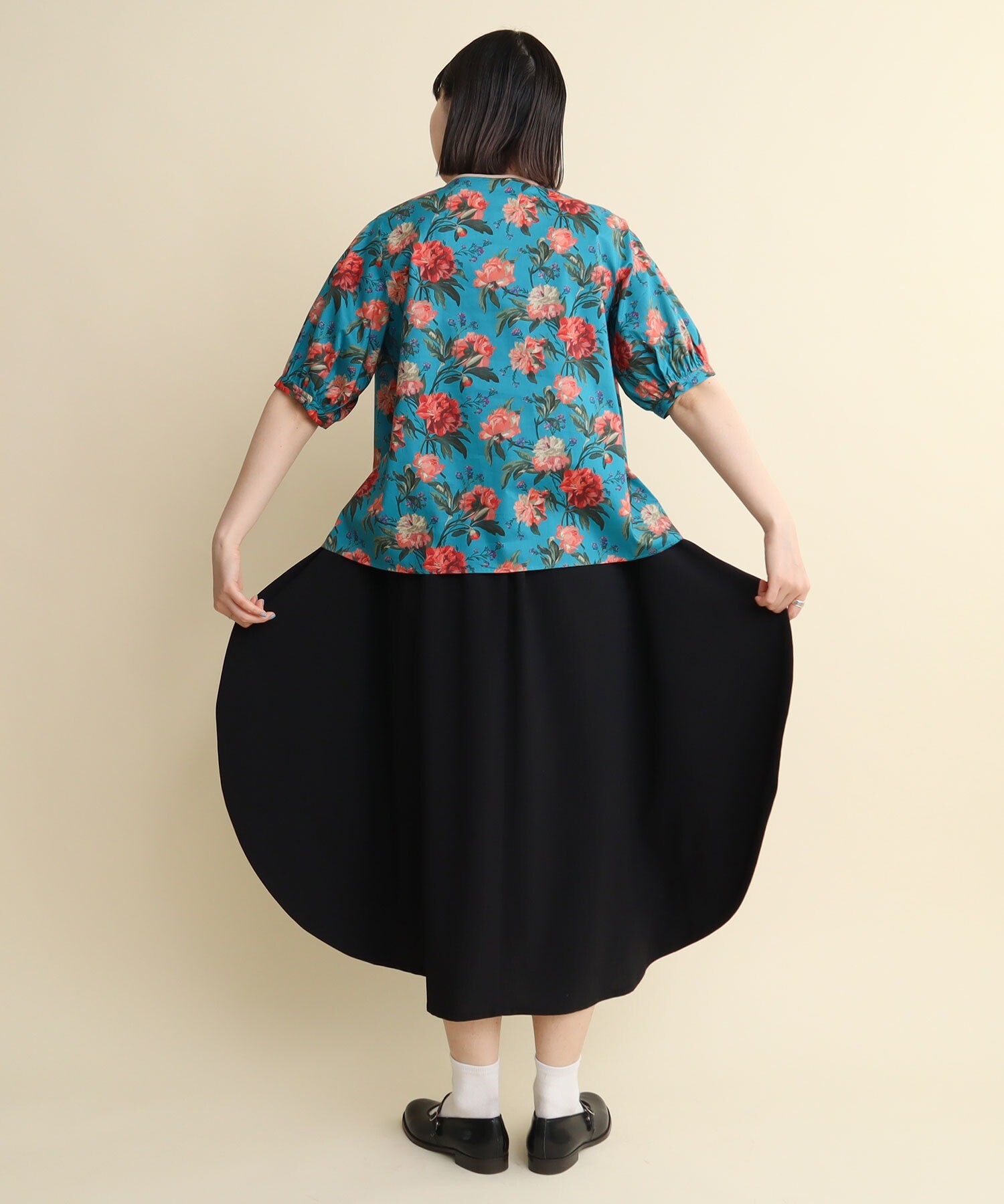 AMBIDEX Store 【予約販売】△○BLACK full moon skirt(F クロ): l 