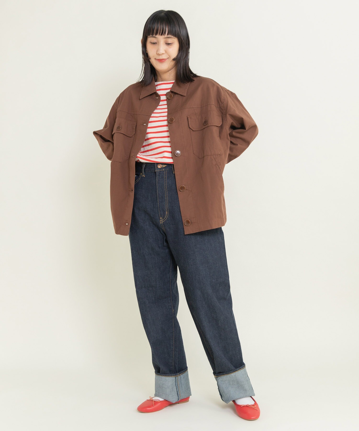 AMBIDEX Store ○オックス カバーオールジャケット(F チャ): CHILD WOMAN