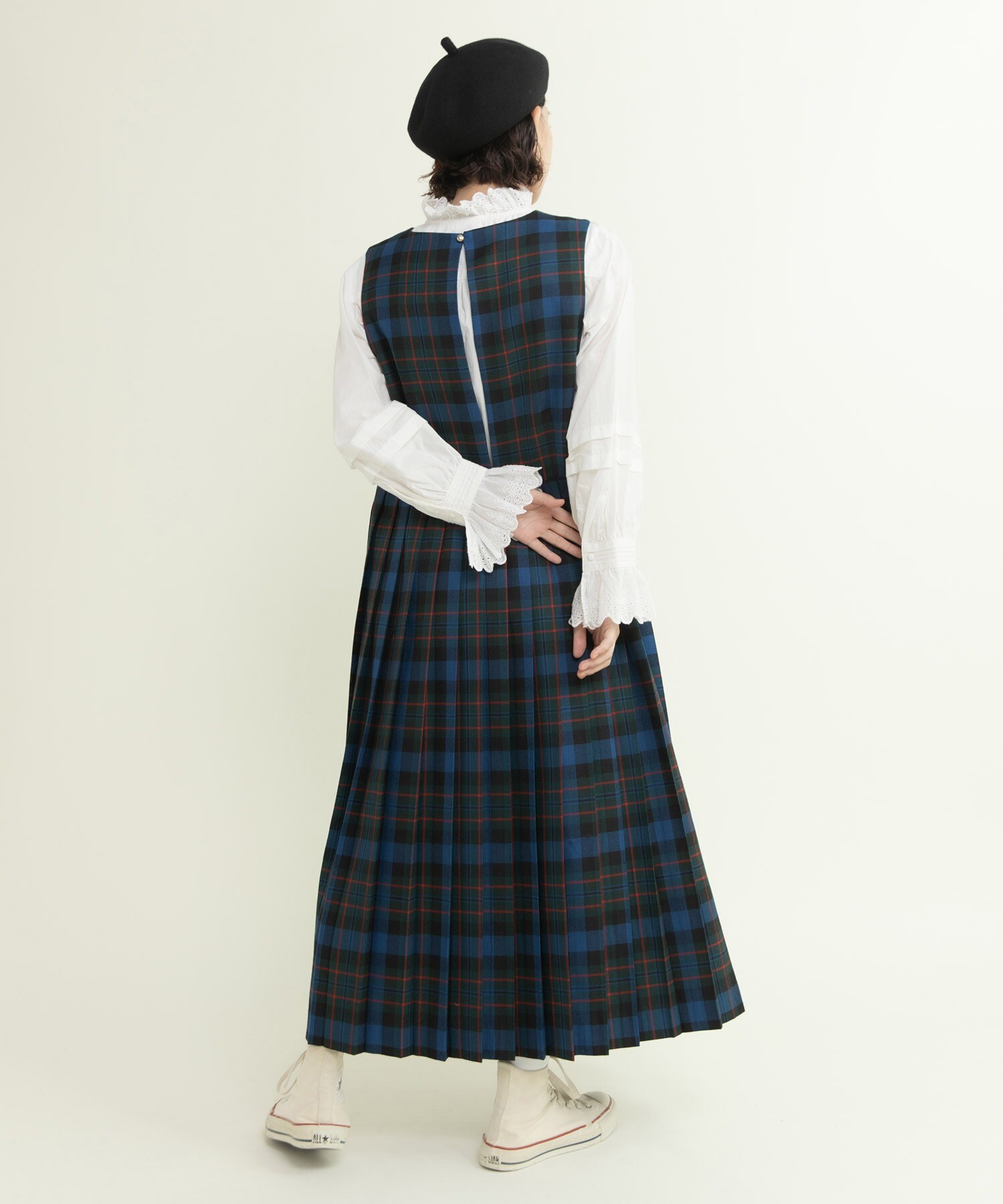 AMBIDEX Store ○2/48タータンチェックワンピース(F アオ): CHILD WOMAN