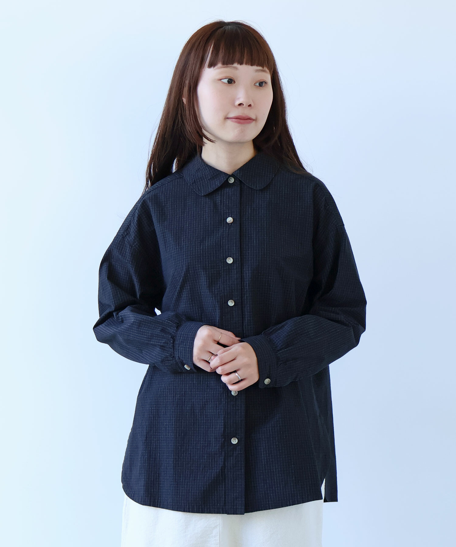 AMBIDEX Store △〇 ナチュラルリップルボイル シャツ(F クロチェック): bulle de savon