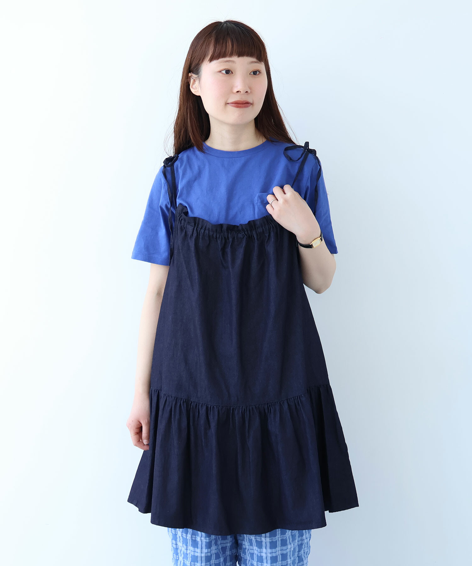 AMBIDEX Store ○ 5.5oz denim kincyaku チュニックブラウス(F