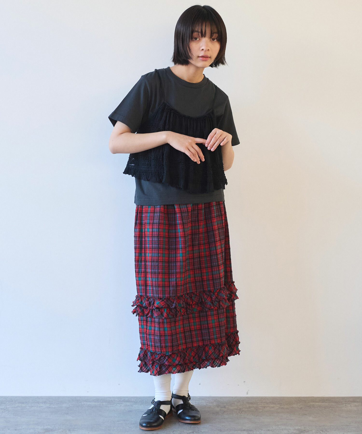 AMBIDEX Store △〇 tiered lace ビスチェ(F クロ): bulle de savon