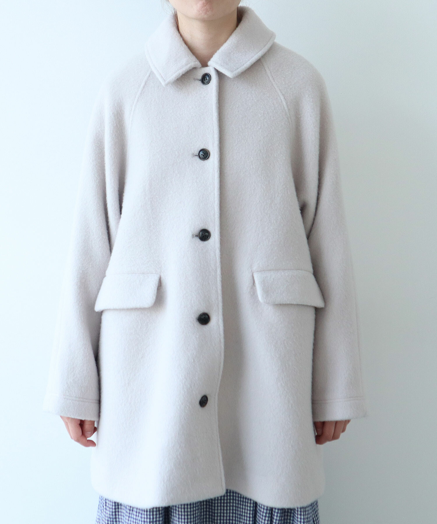 AMBIDEX Store 〇 モヘア / カシミア シャギー Aラインコート(F