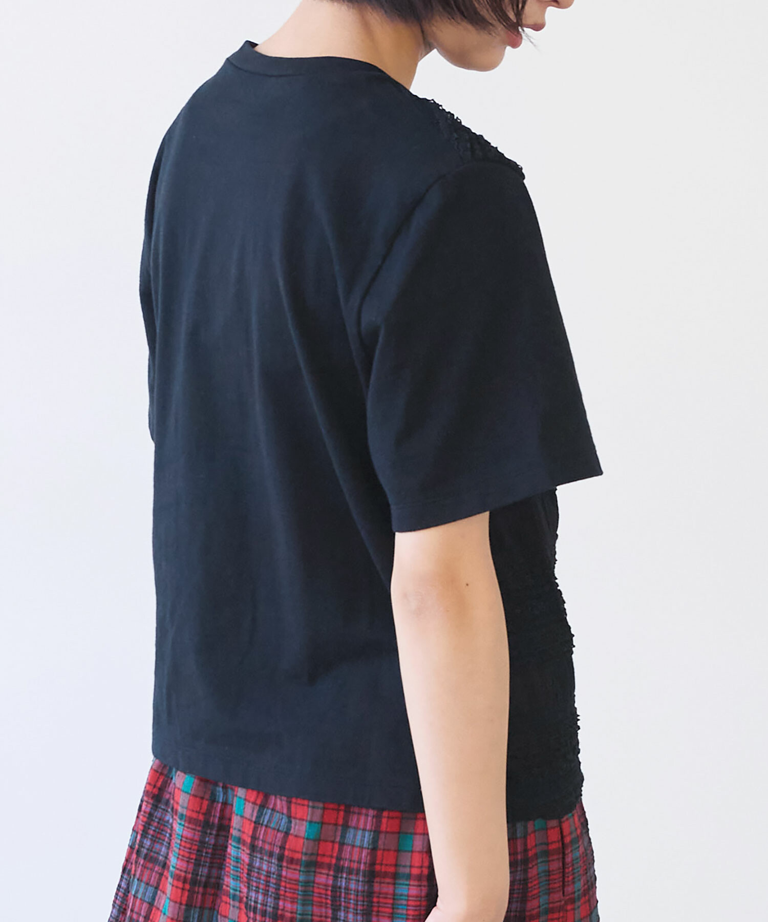 AMBIDEX Store △〇 tiered lace Tシャツ(F クロ): bulle de savon