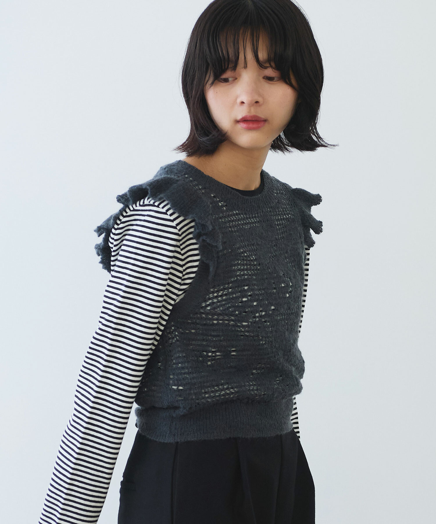 hanaページ AMBIDEX Store ○ hana hana モヘア ベスト(F アカ): bulle de savon