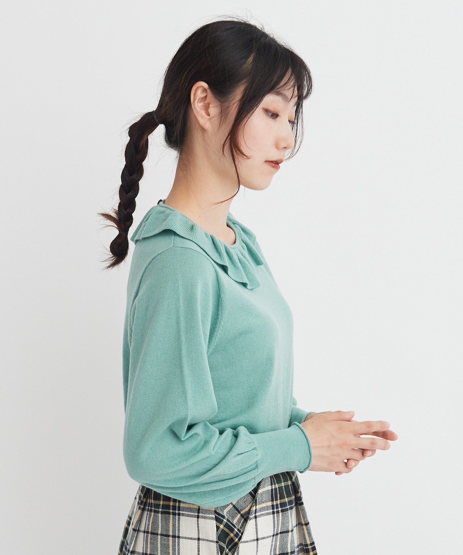 AMBIDEX Store ○comfort merino frill プルオーバー(F ミント): bulle