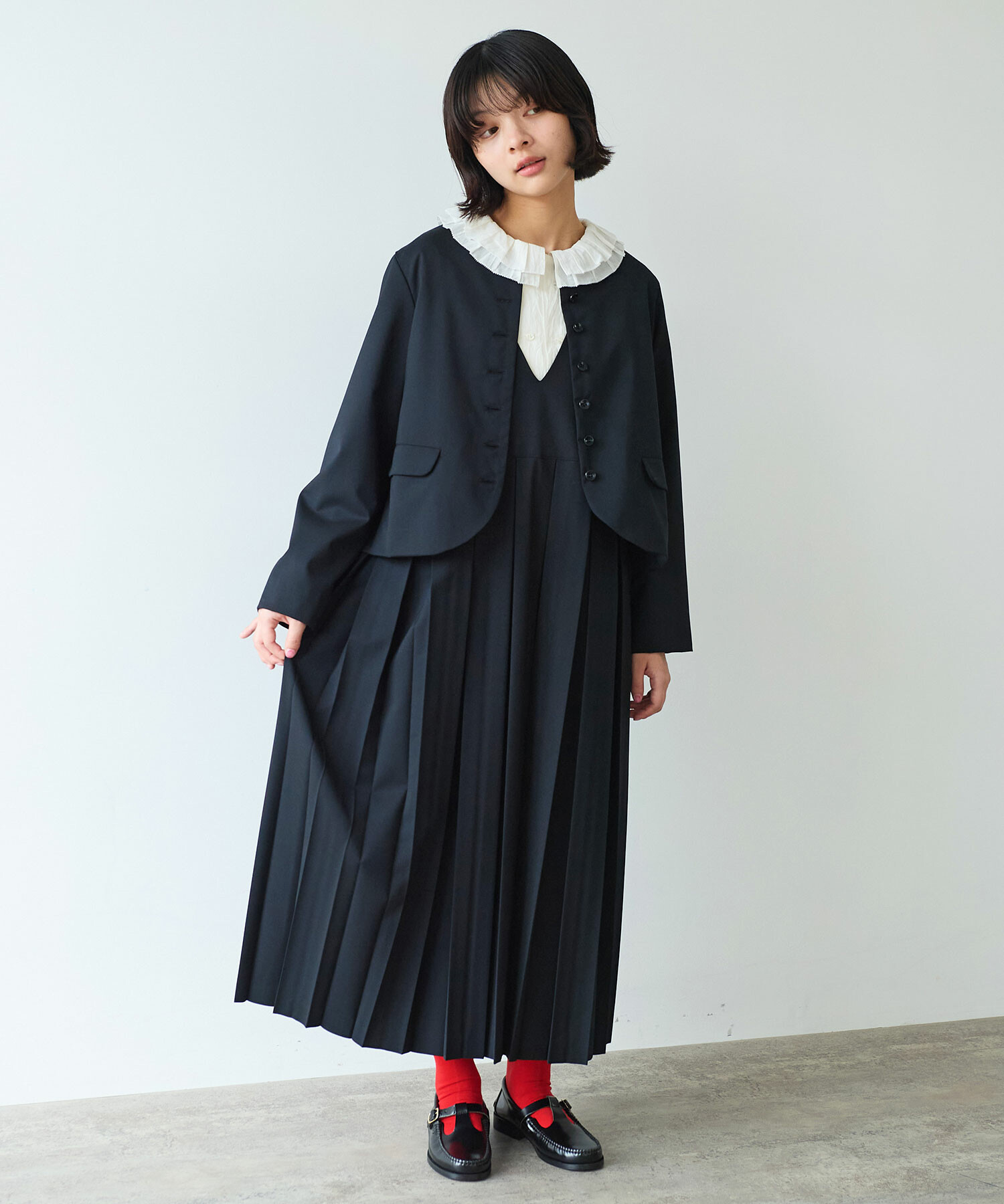 AMBIDEX Store 〇 2 / 80 TWツイル プリーツジャンパースカート(F