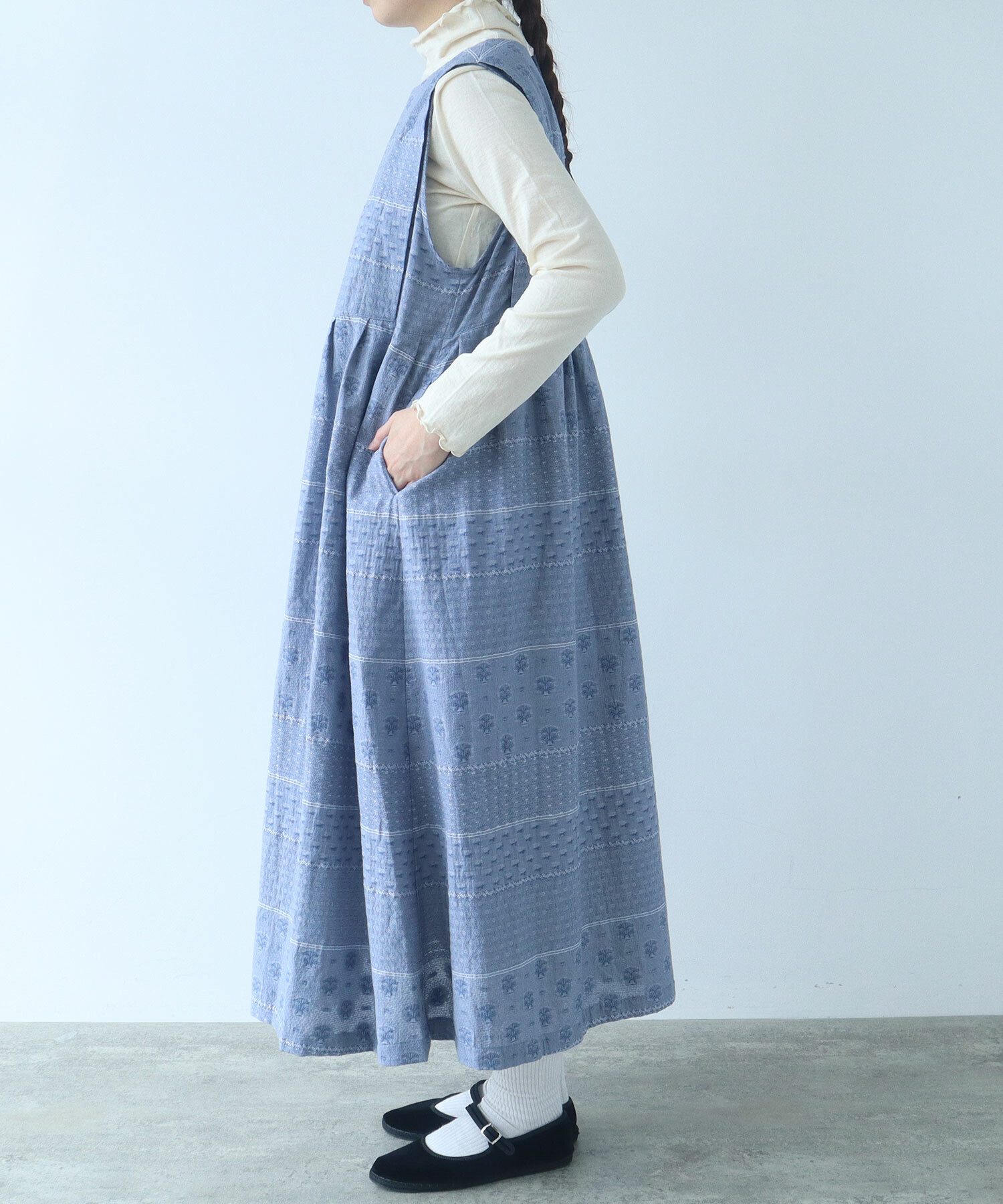 AMBIDEX Store 〇 noble flower ジャカード ジャンパースカート(F