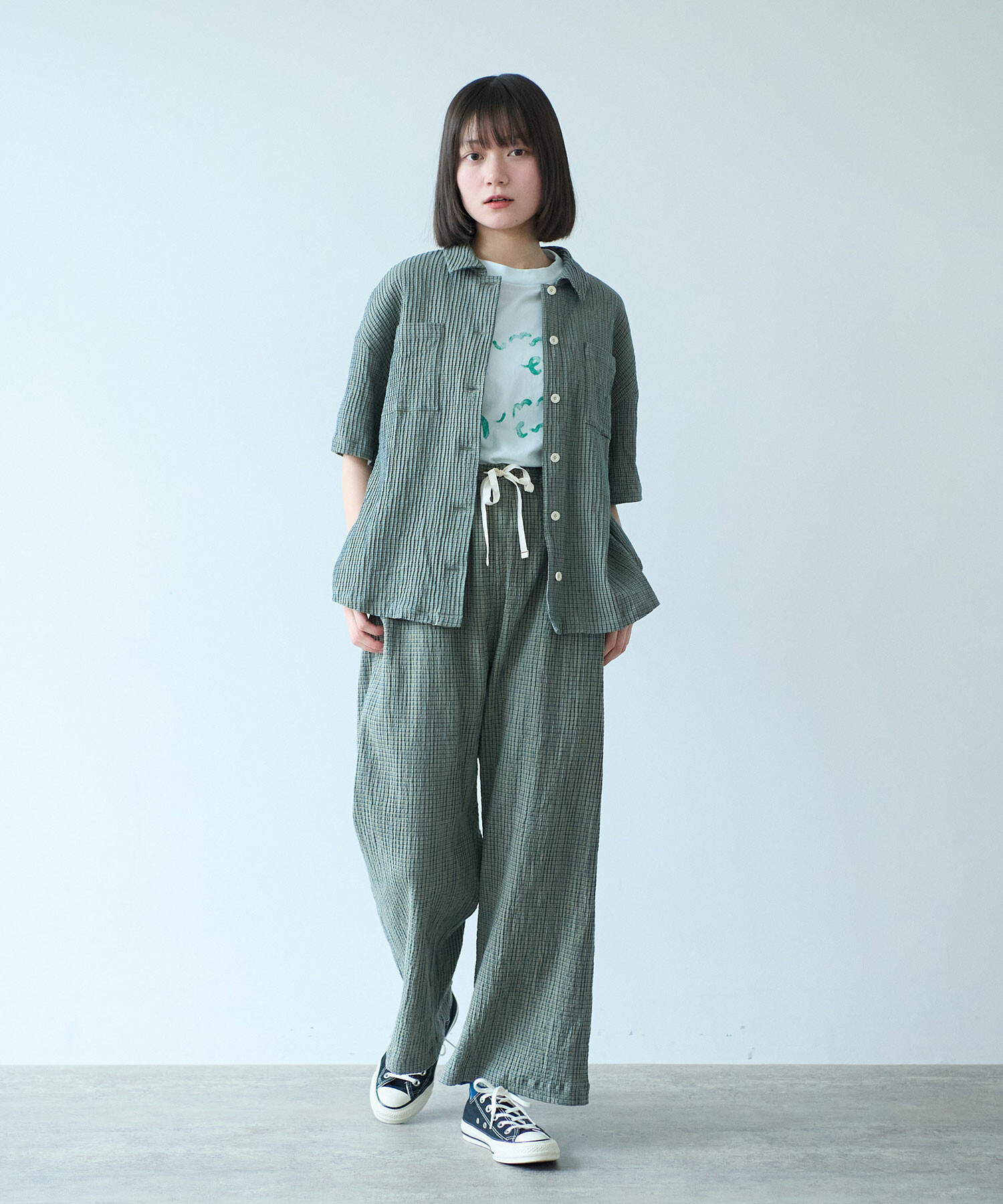 AMBIDEX Store ○ mini check イージーパンツ(F コン): bulle de savon