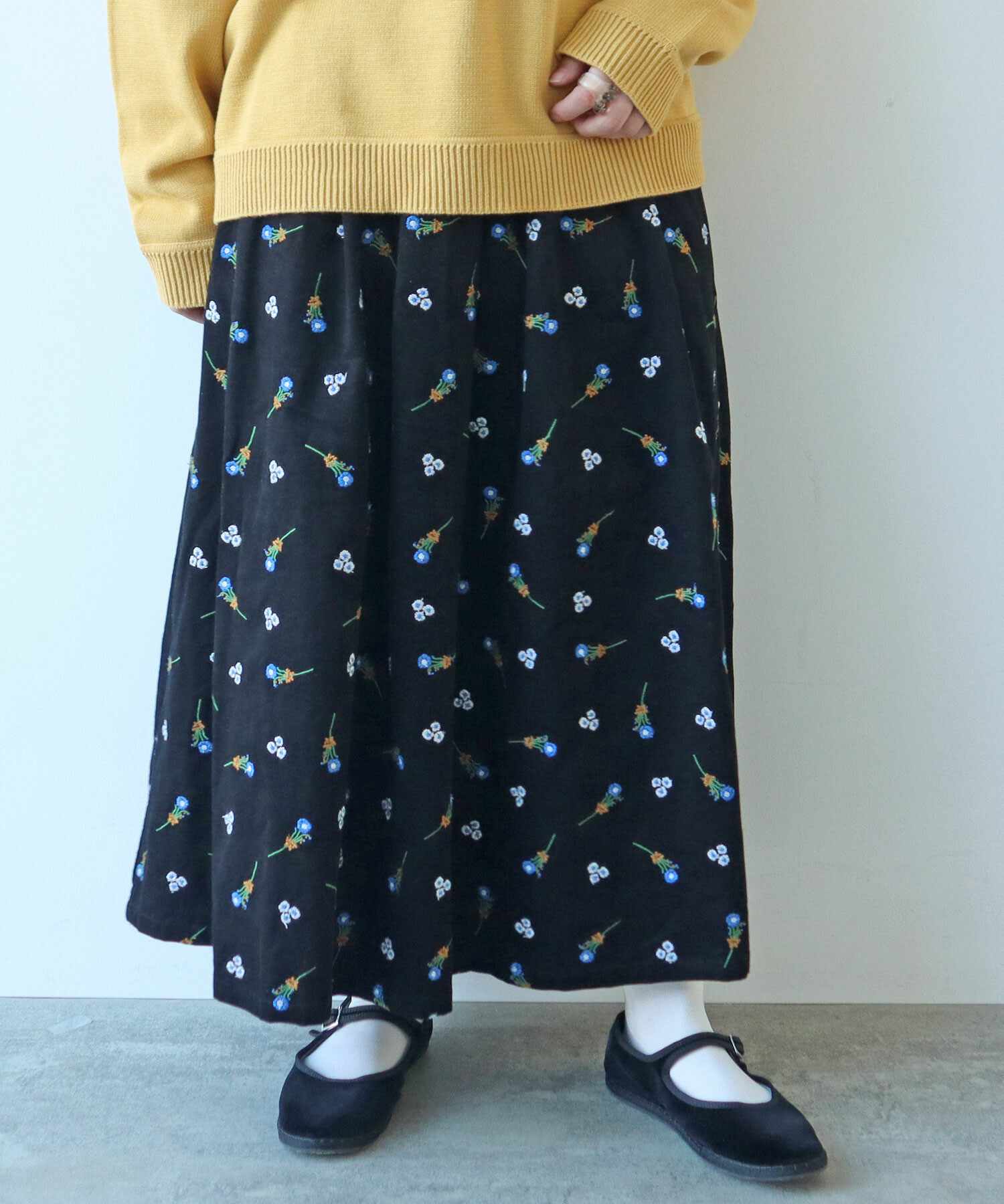 新品・:*+.marbleSUD 鳥刺繍スカート 新品・:*+.marbleSUD 鳥刺繍スカート