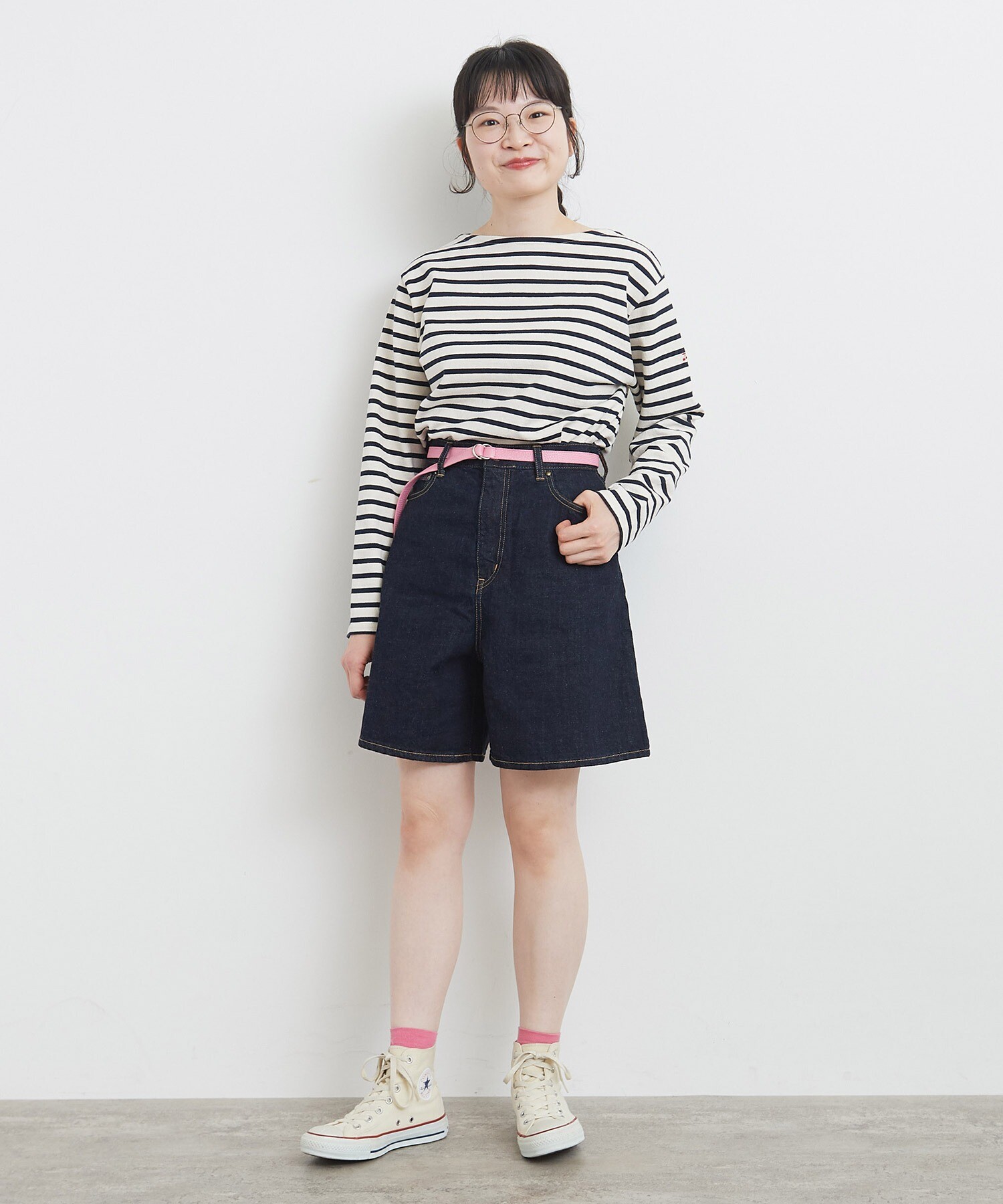 AMBIDEX Store △〇11.36OZムラ糸デニムショートパンツ(36 コン): Dot and Stripes CHILD WOMAN