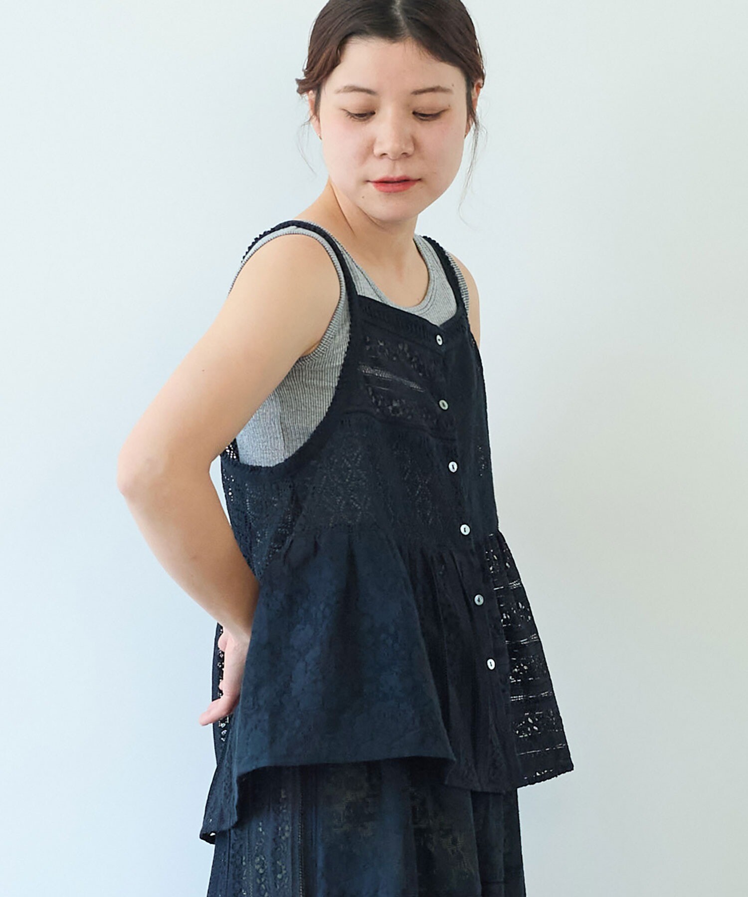 19SS mamekurogouchi シースルーブラックビスチェ size1 19 SPRING SUMMER LOOK / COLLECTION - Mame Kurogouchi