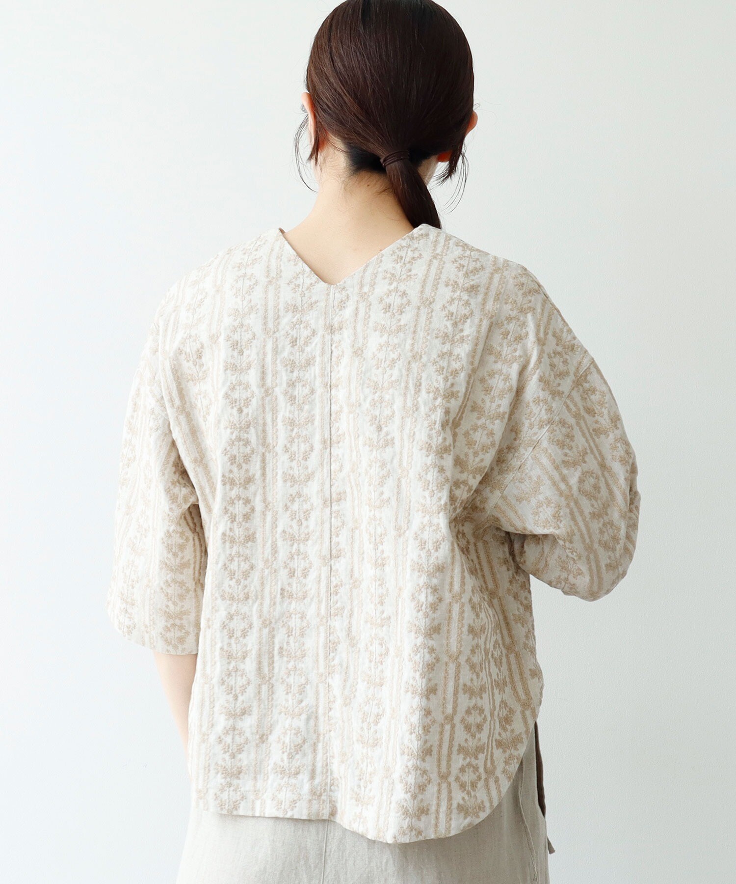 AMBIDEX Store △L/embroidely haori ブラウス(F クロ): yuni