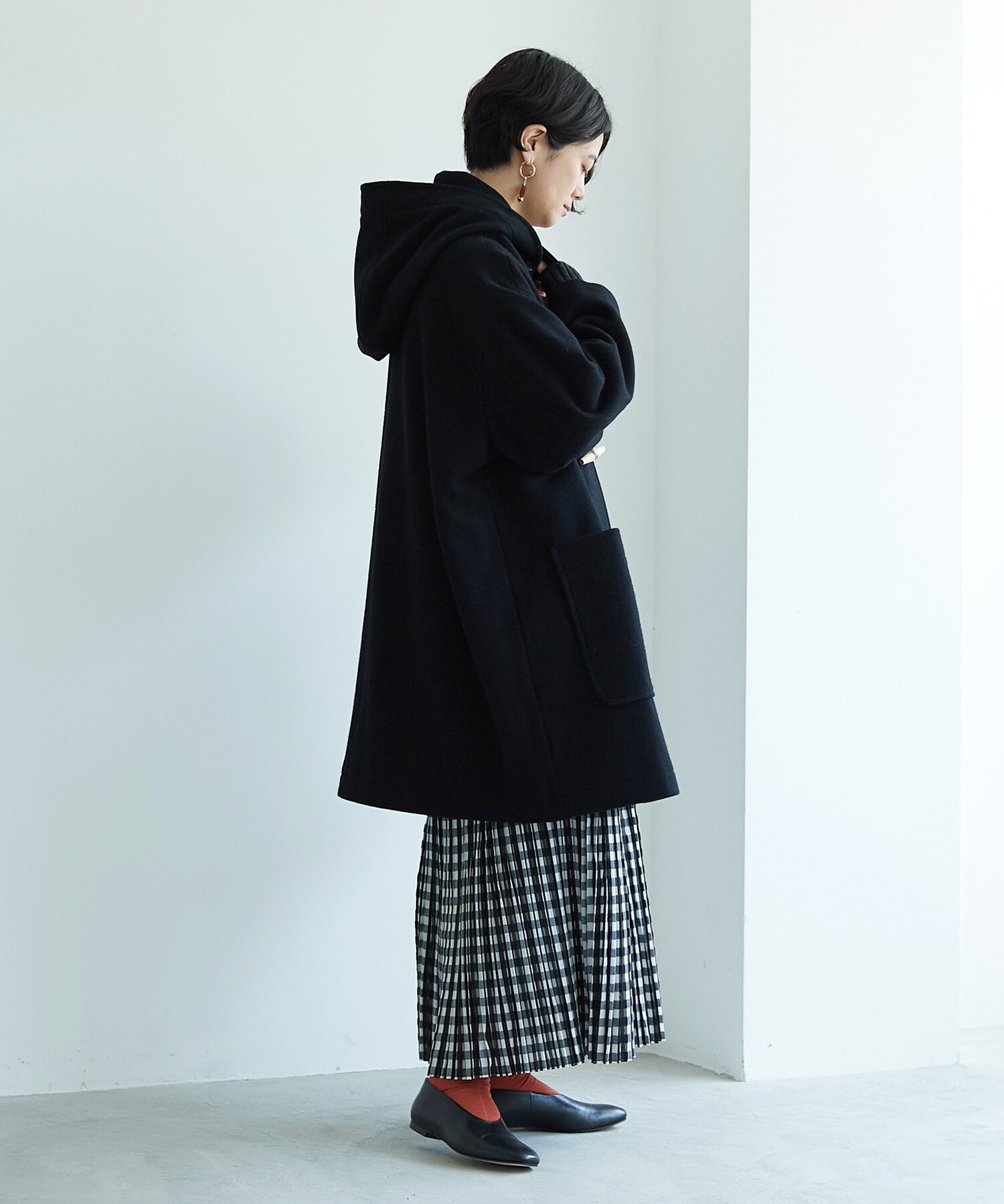 AMBIDEX Store △Wool/super100 midle length duffle コート(F top 