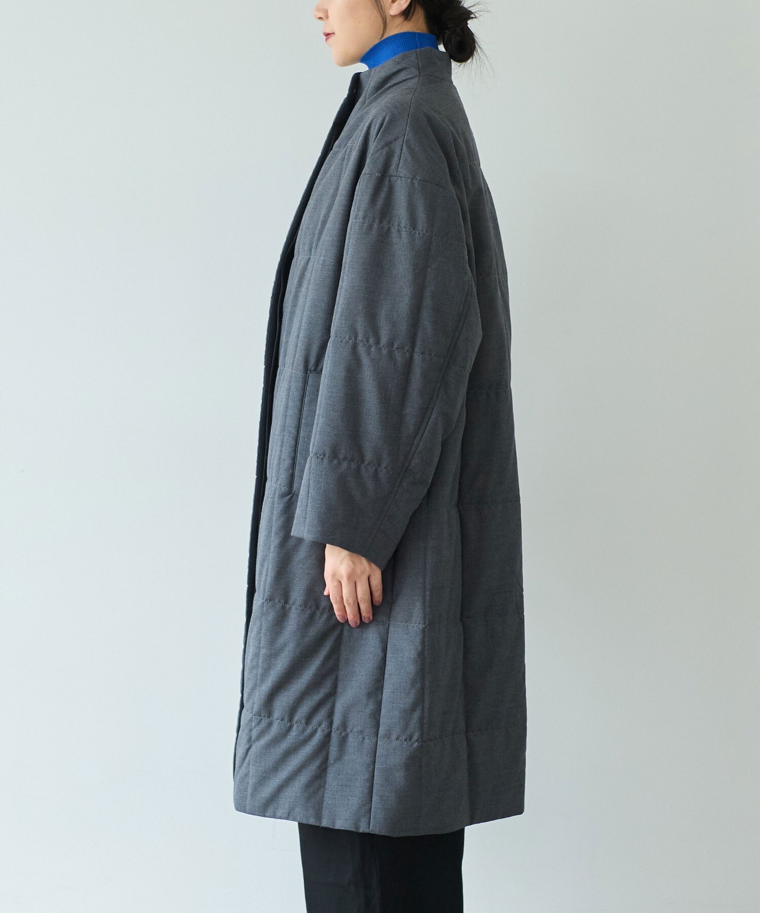 AMBIDEX Store ○evodown bottle neck コート(F チャコールグレー): yuni