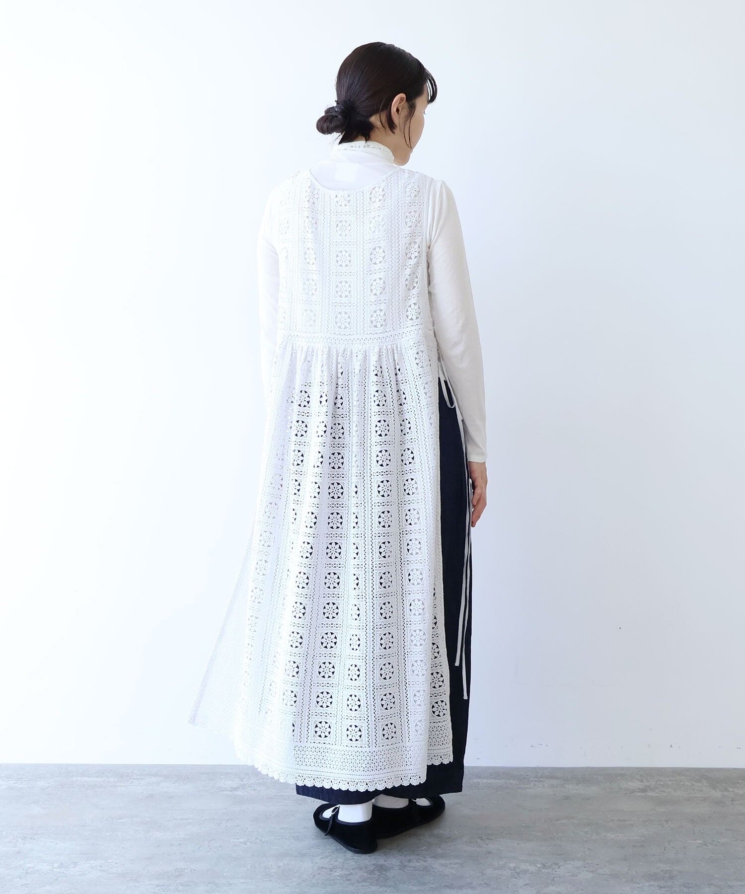 AMBIDEX Store ○コットンレース side open ワンピース(F アンティーク