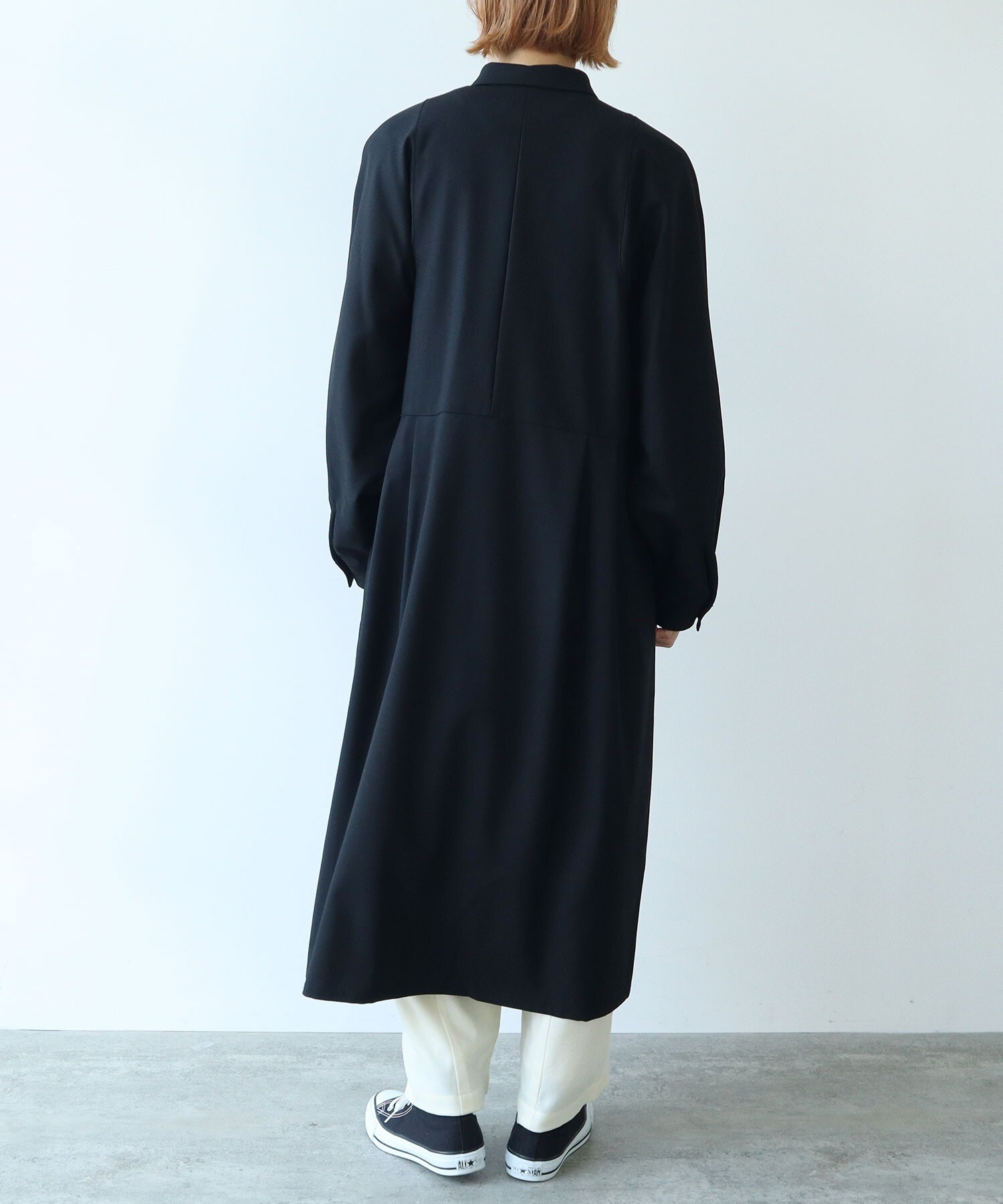 日本製]バンドカラーシャツワンピース(ワンピース) | GIANNI LO GIUDICE(小さいサイズ)(メゾン ドゥ  サンク)｜イトキンオンラインストア