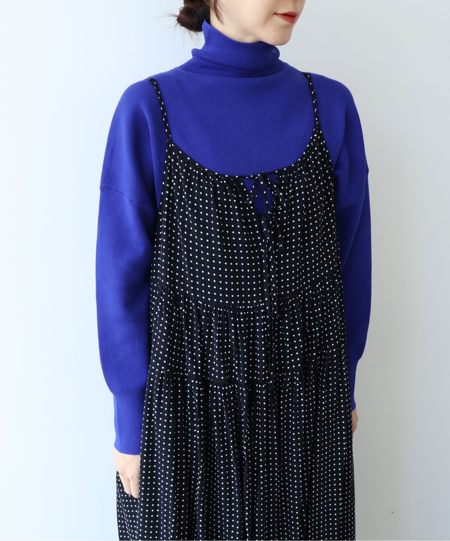 AMBIDEX Store ○dot print jumper スカート(F ランダムドット): yuni