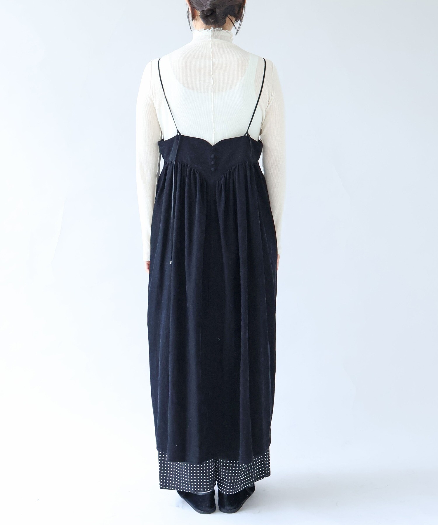 yuni AMBDEX シャンブレーコールビスチェワンピース AMBIDEX Store ○シャンブレーコールビスチェワンピース(F シロ): yuni