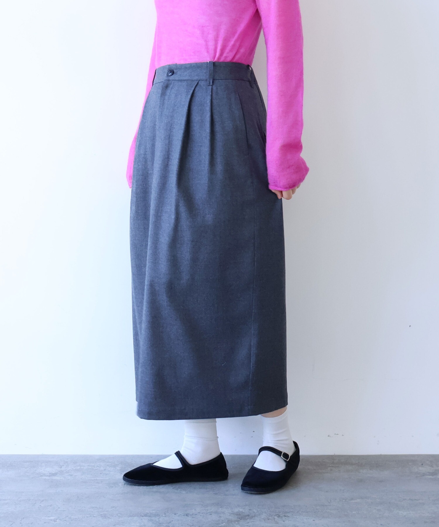 AMBIDEX Store washable wool コクーンスカート(F クロ): yuni