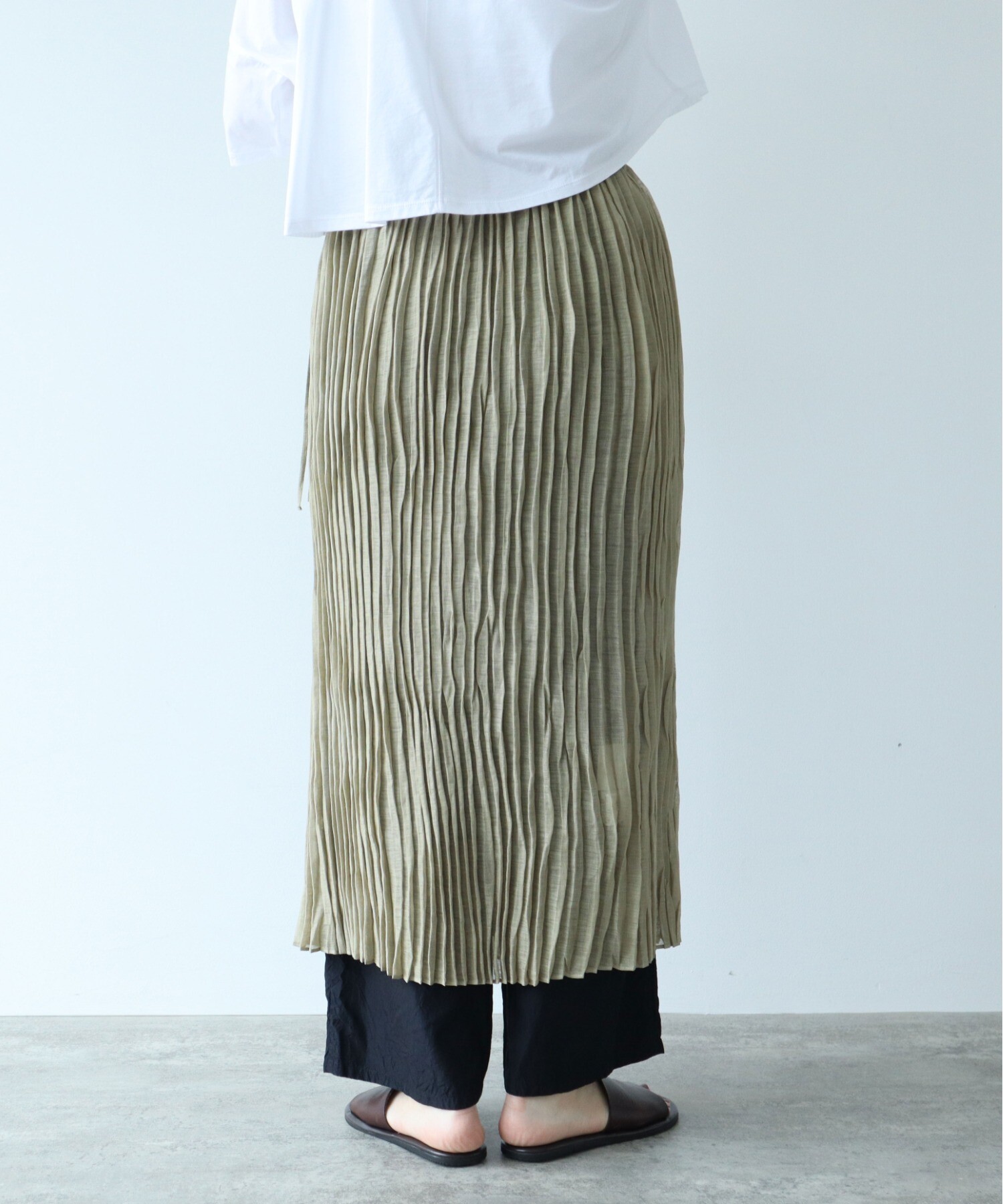 AMBIDEX Store 【予約販売】○シアー カールマイヤー プリーツスカート 