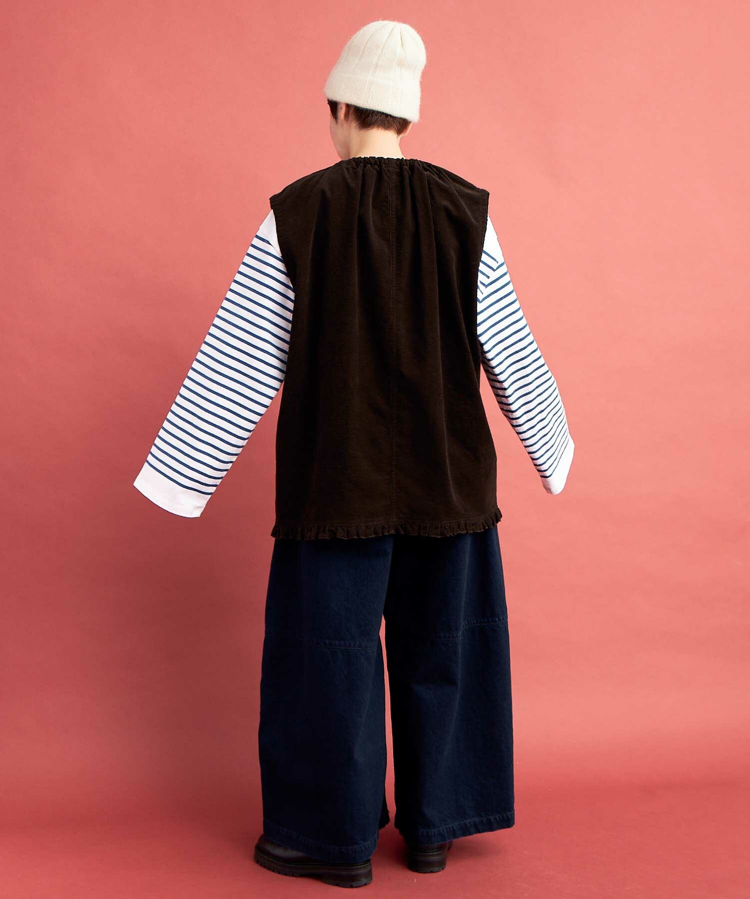 60s アザラシ皮　ベスト AMBIDEX Store ○VINTAGE RIPPLE SMOCK ベスト(F DEEP BROWN