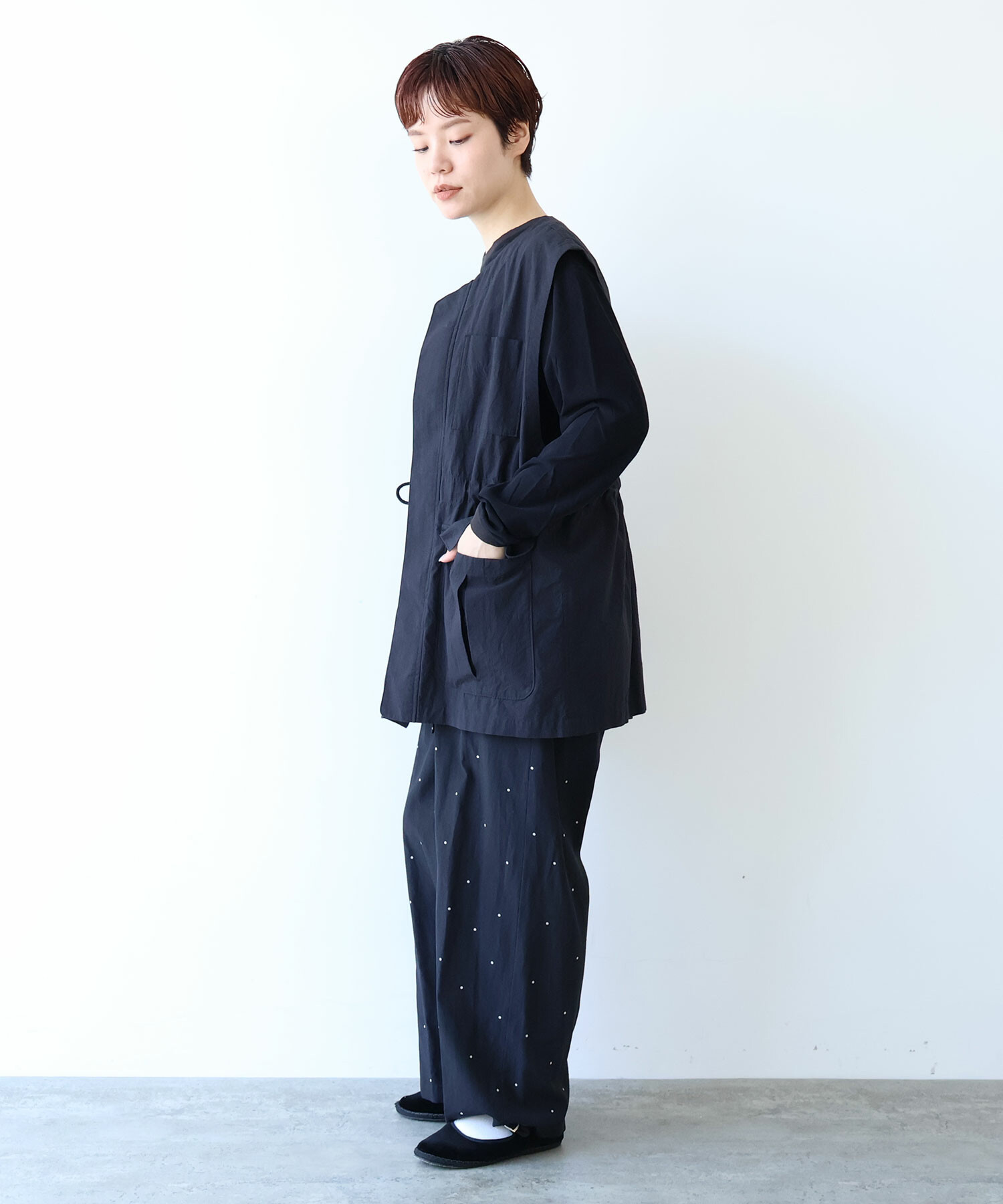 akikoshibadogページ AMBIDEX Store ○ORGANIC LIP-STOP WORK ベスト(F OFF WHITE