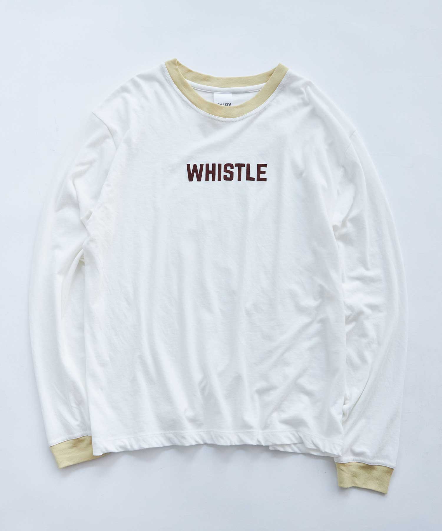 AMBIDEX Store ○GV天竺 WHISTLE T-SHIRT(F WHITE): FLAT-cic-HATENA