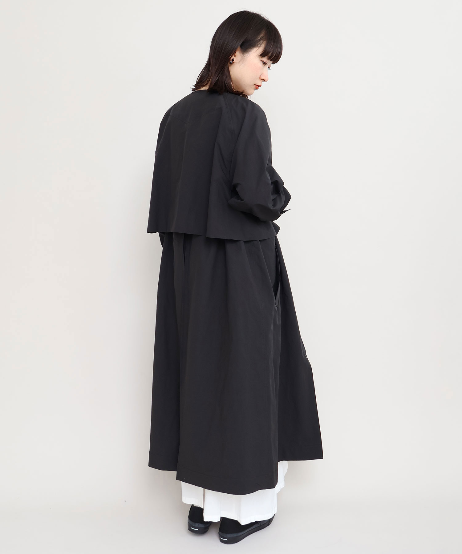 AMBIDEX Store 〇ピーチスキンタフタ ロング コート(F クロ): iki