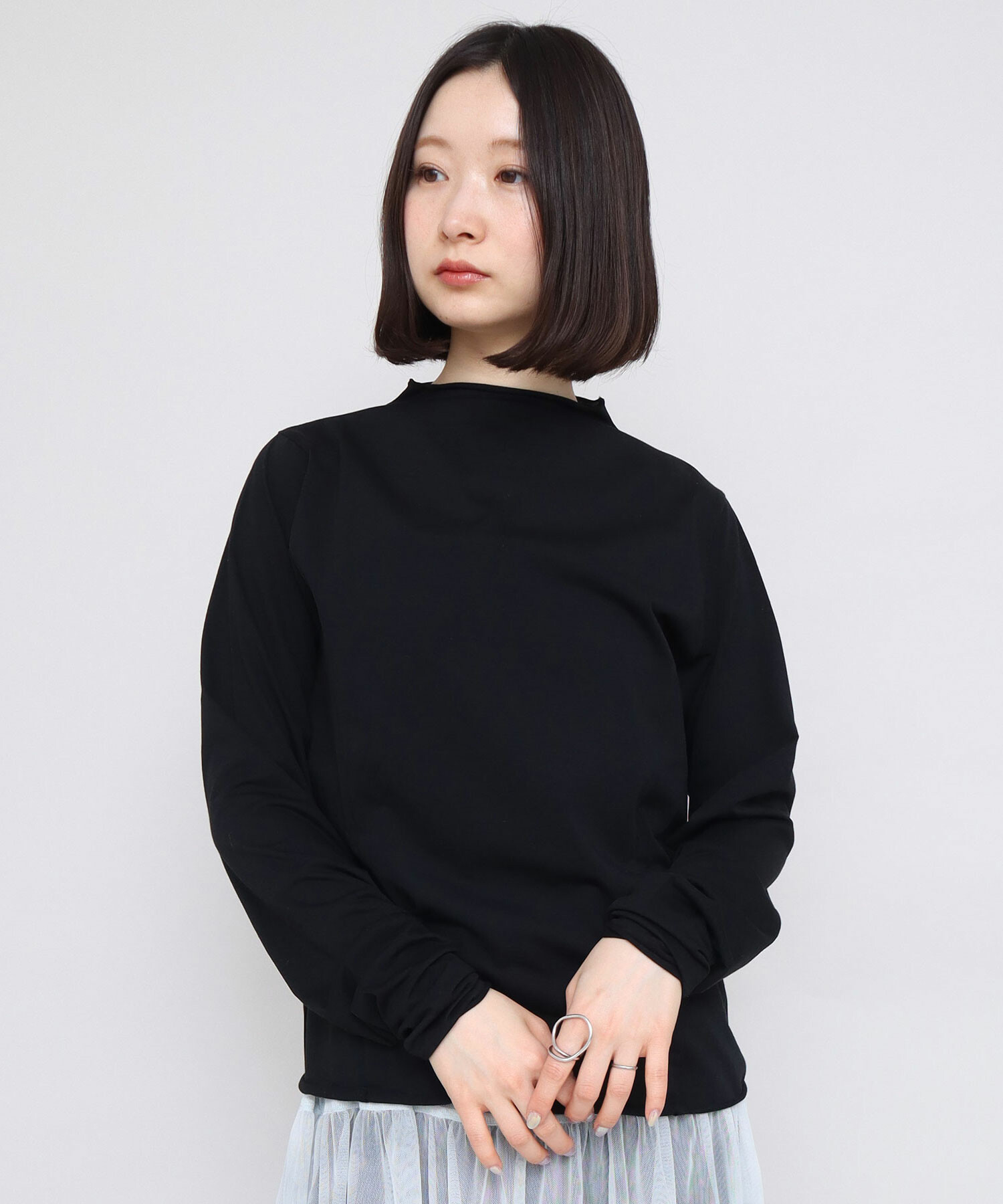 AMBIDEX Store 〇ナイロンコットン天竺 ハーフネックプル