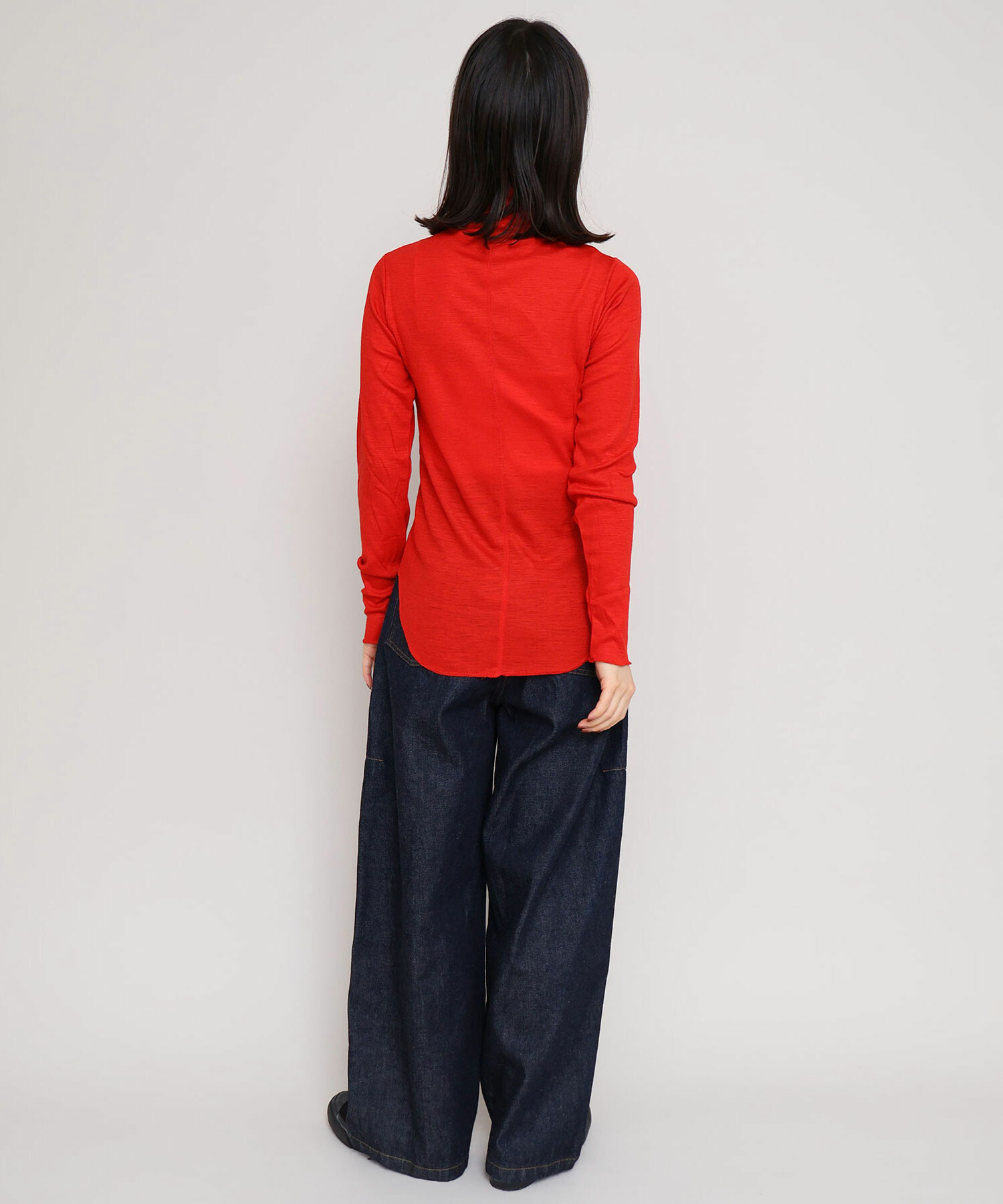 AMBIDEX Store ウールフライス ハイネックプルオーバー(F アカ): iki