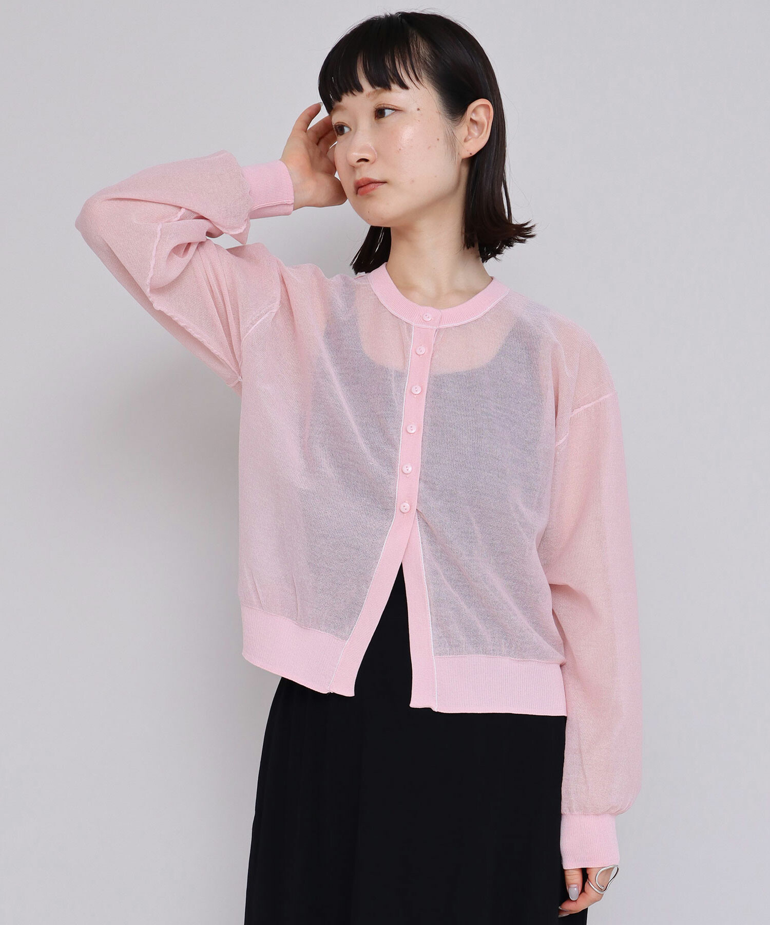 YOUTHBATH] BEAR CHECK CARDIGAN_BEIGE 正規品 韓国ブランド