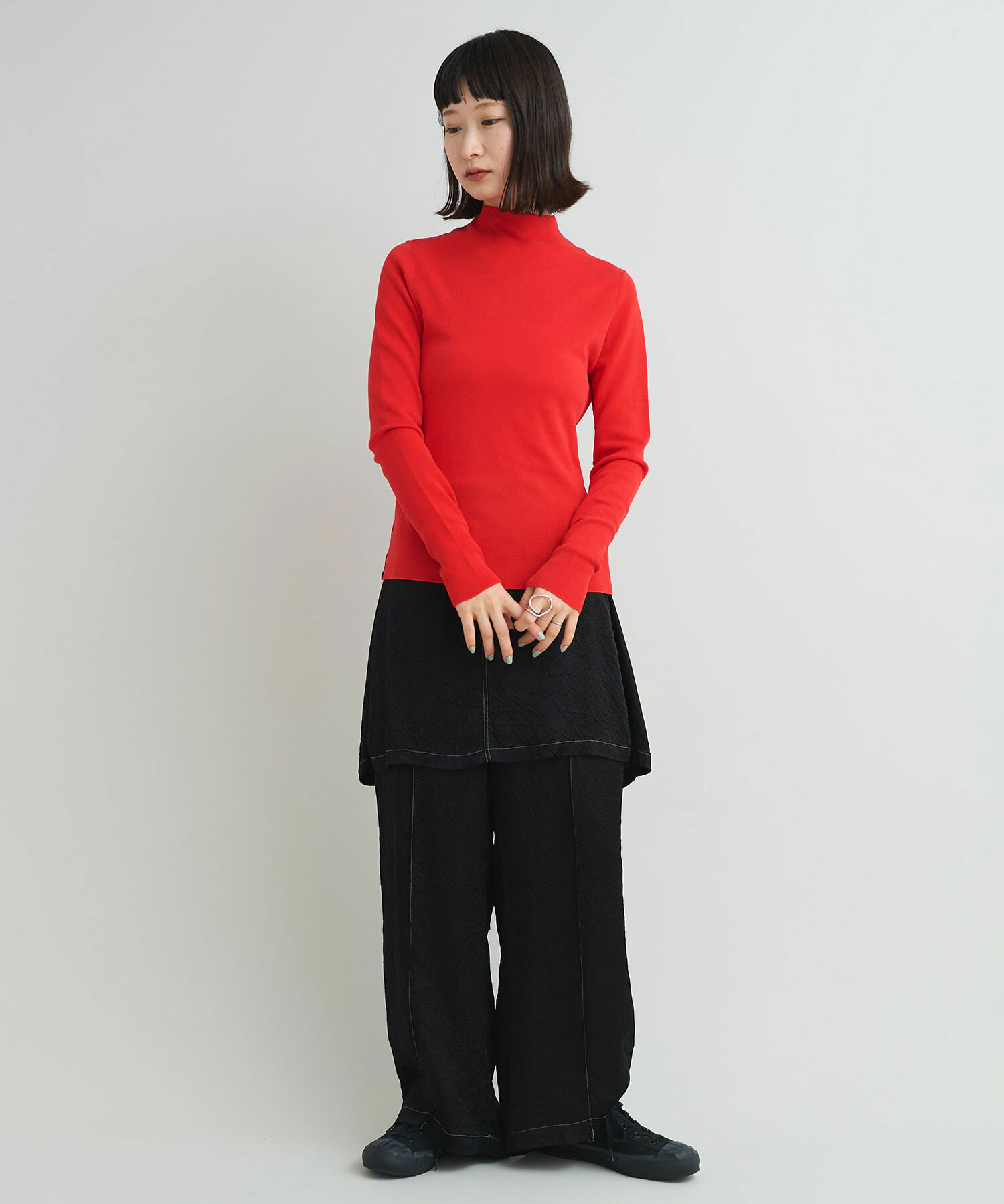 AMBIDEX Store 〇ガスコットンスムース ハーフネック プルオーバー(F