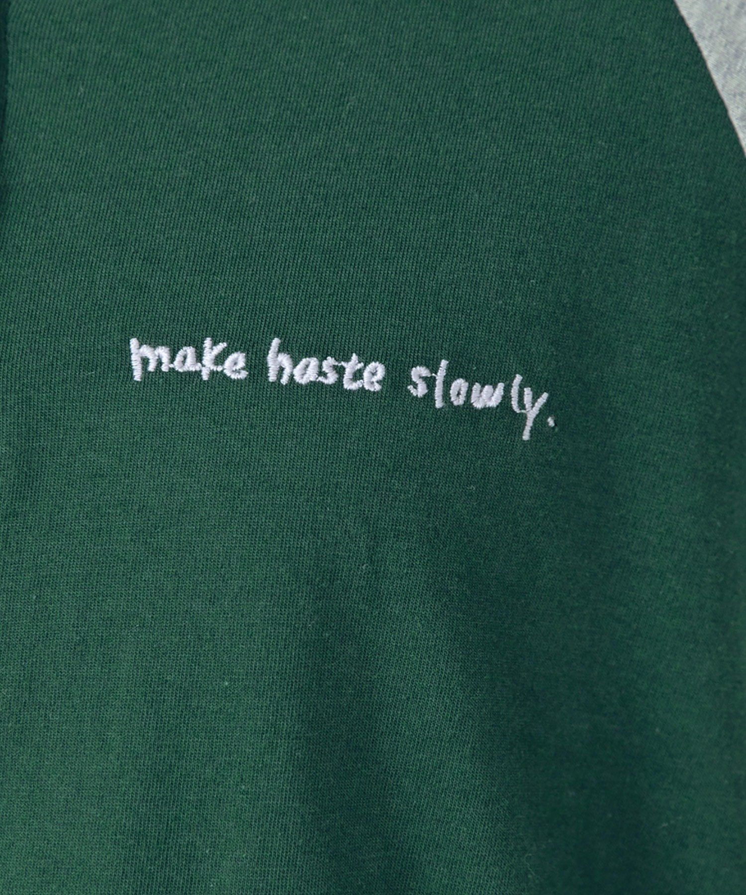 AMBIDEX Store ○make haste slowly 配色ラグランTシャツ(F