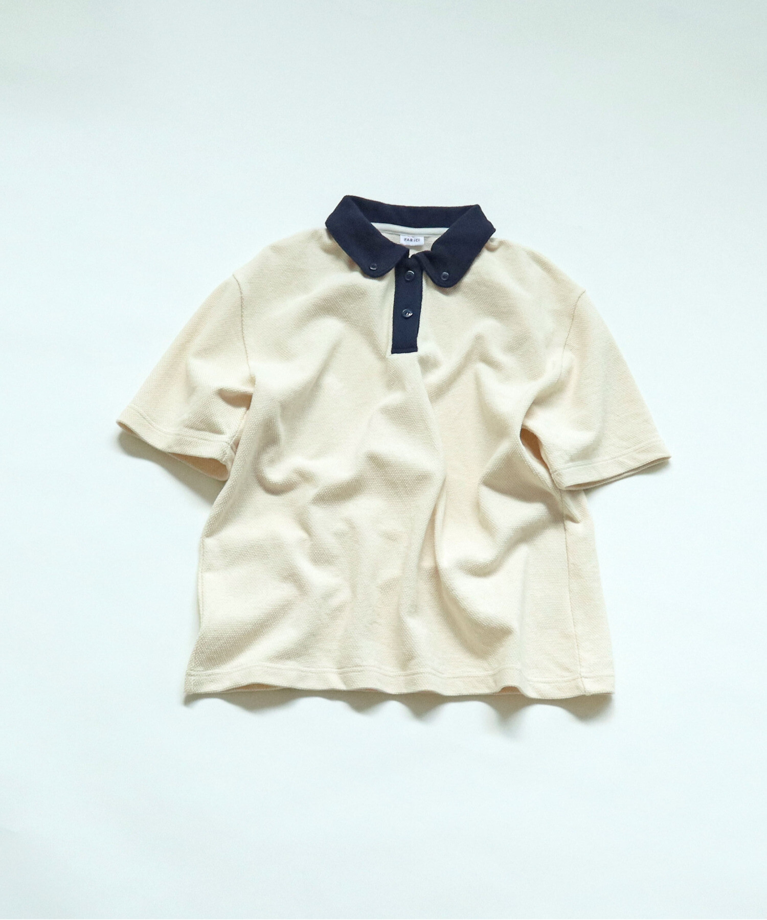 AMBIDEX Store ECOワッフル ボタンダウンポロシャツ(F シロ): PAR ICI