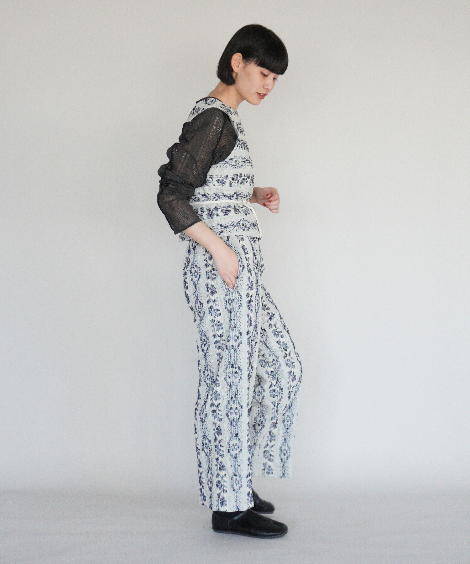 AMBIDEX Store △〇mix yarn jacquard ベスト(F ピンク): FLAT