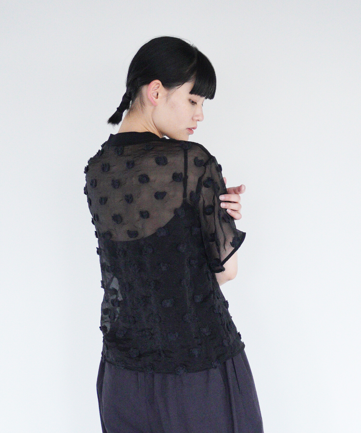 AMBIDEX Store 〇氷dot jacquard ブラウス(F キナリ): FLAT-cic