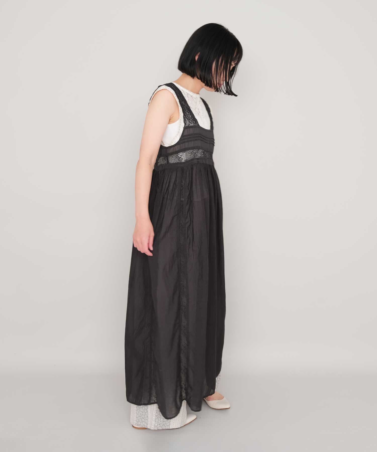 AMBIDEX Store △〇lace pin tuck ワンピース(F シロ): FLAT-cic